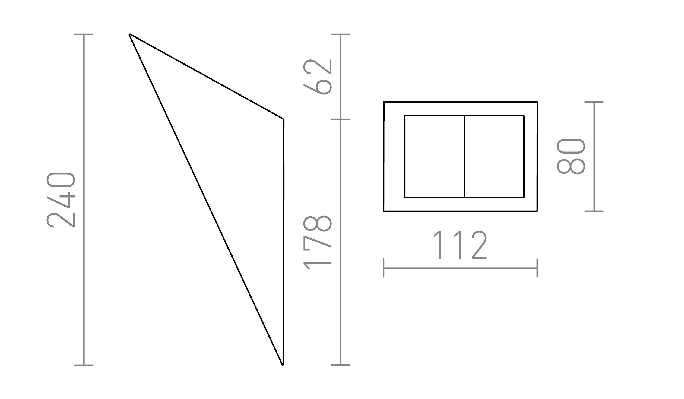 HAY seinä lamppu - Product sketch