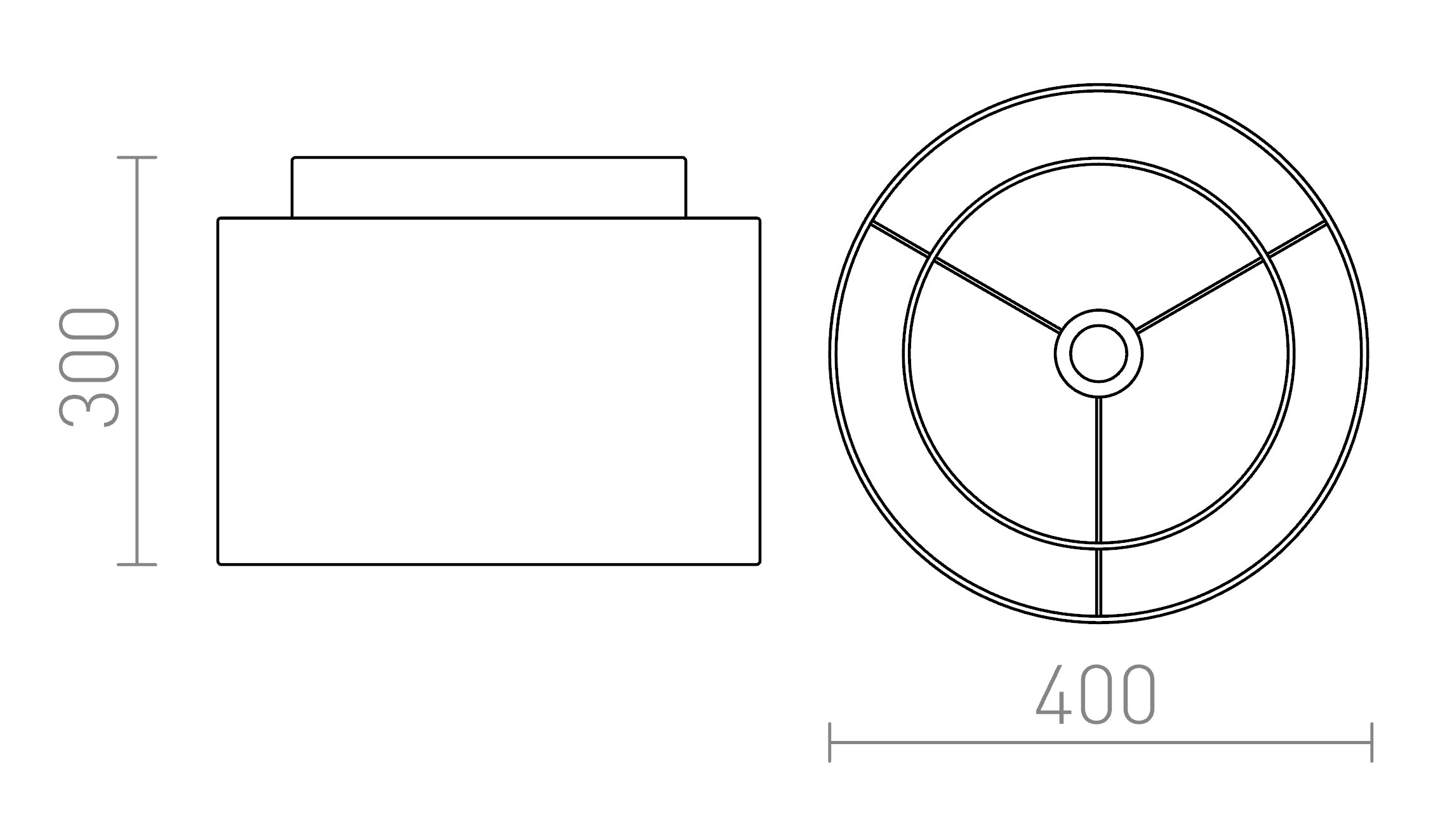 DOUBLE 40/30 pantalla - Product sketch