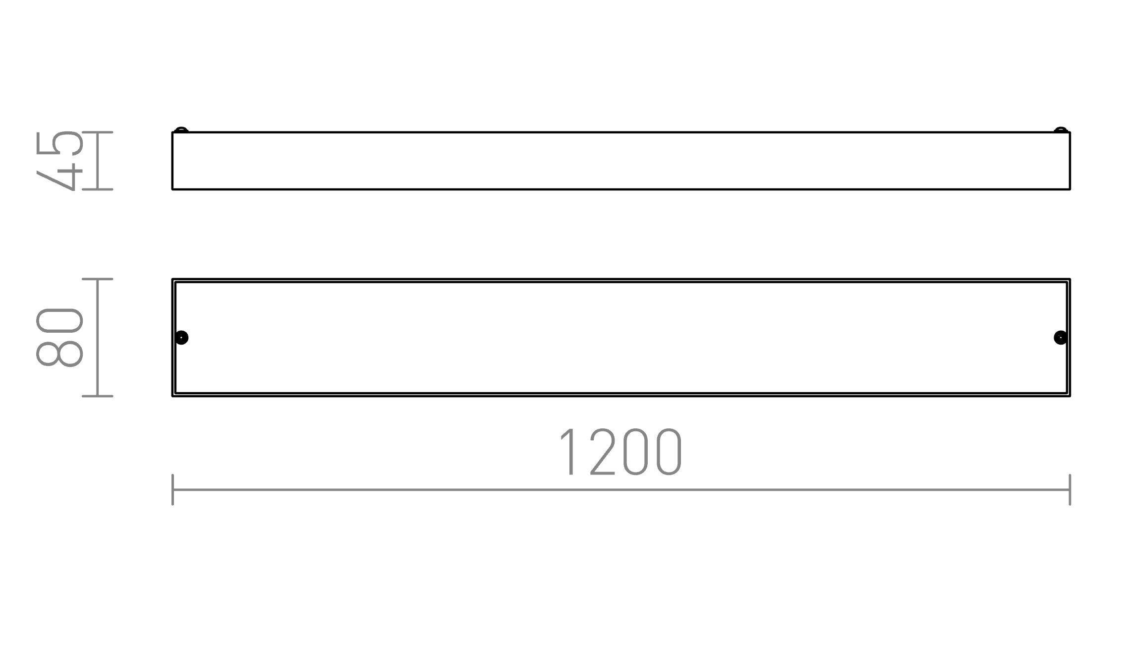MARINA LED 120 na parede lâmpada - Product sketch