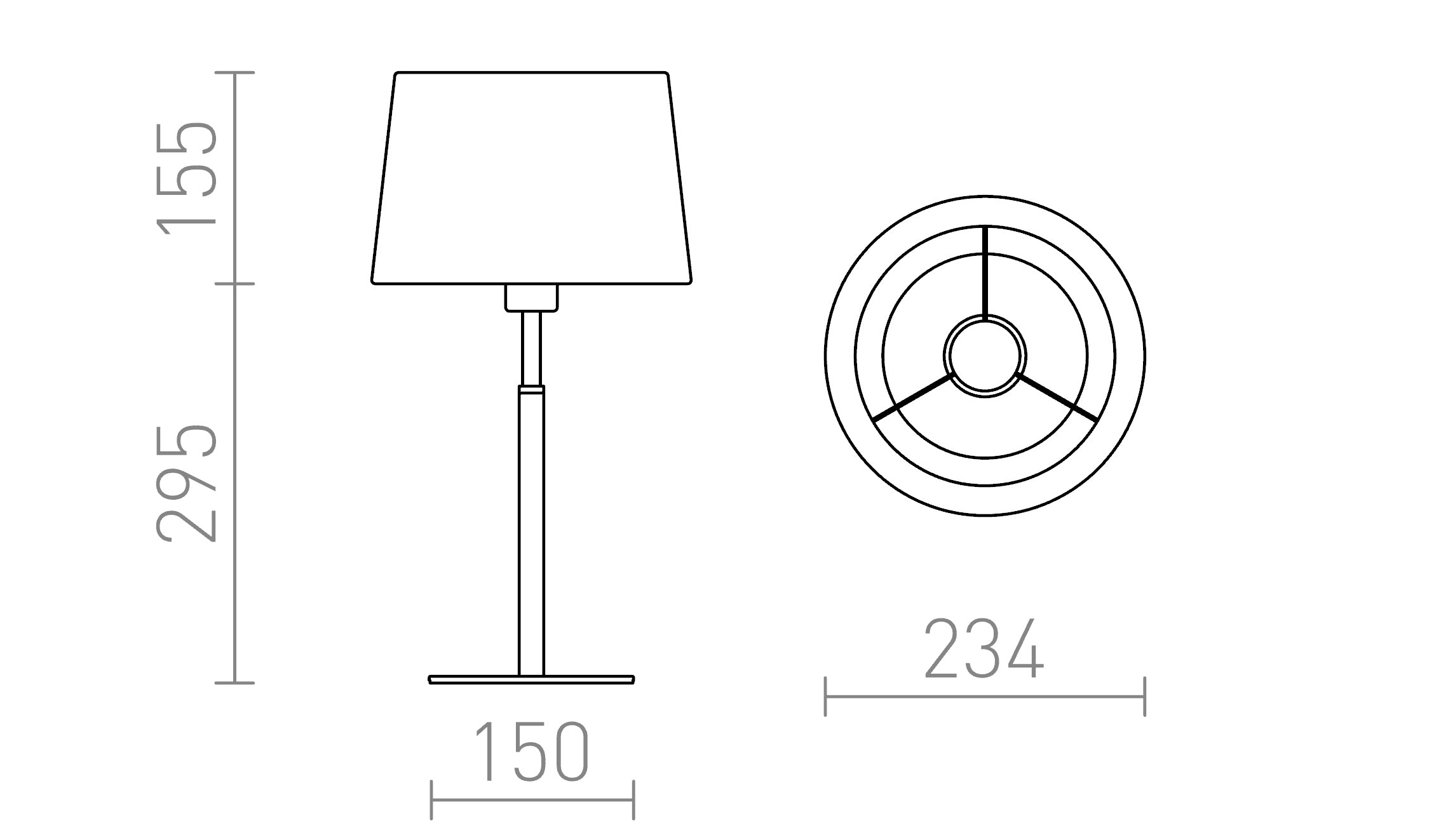 BROADWAY επιτραπέζιο λαμπτήρας - Product sketch