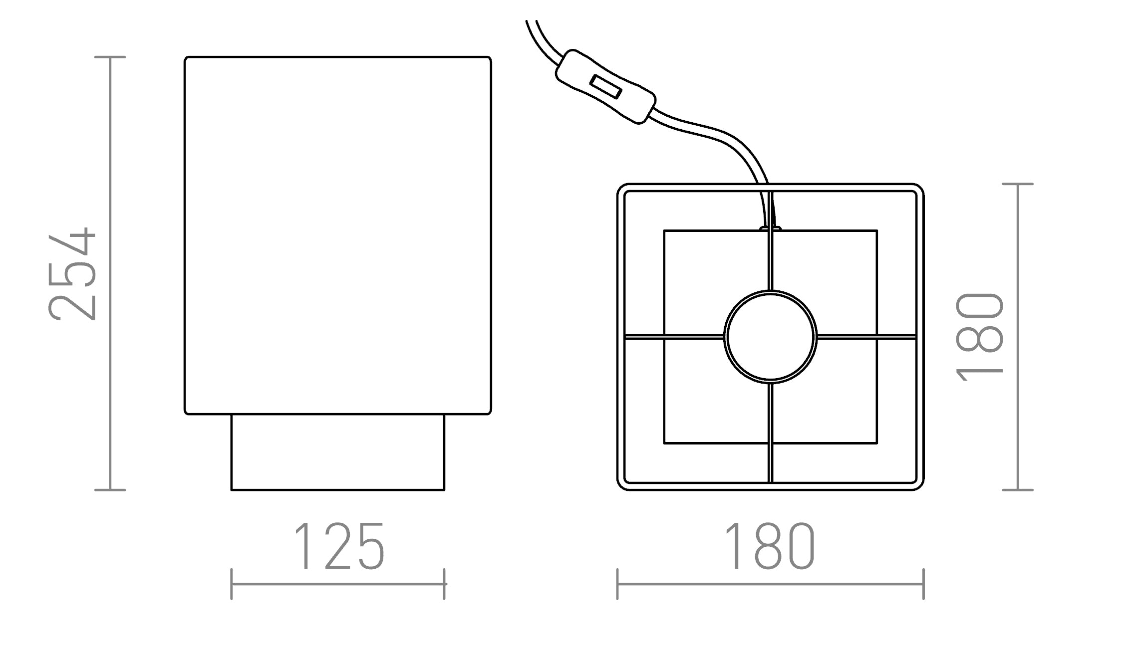 MONACO pöytävalaisin lamppu - Product sketch