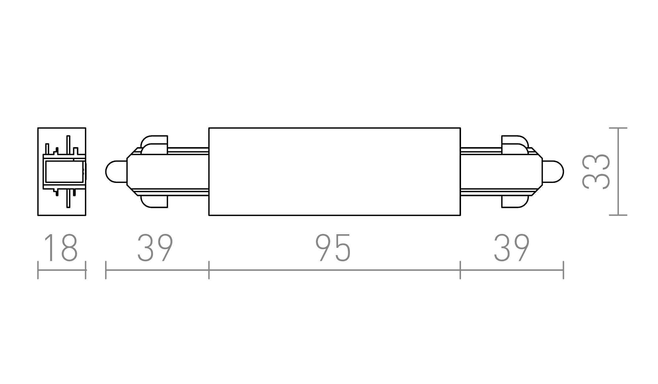 1F connecteur d'alimentation lampe - Product sketch