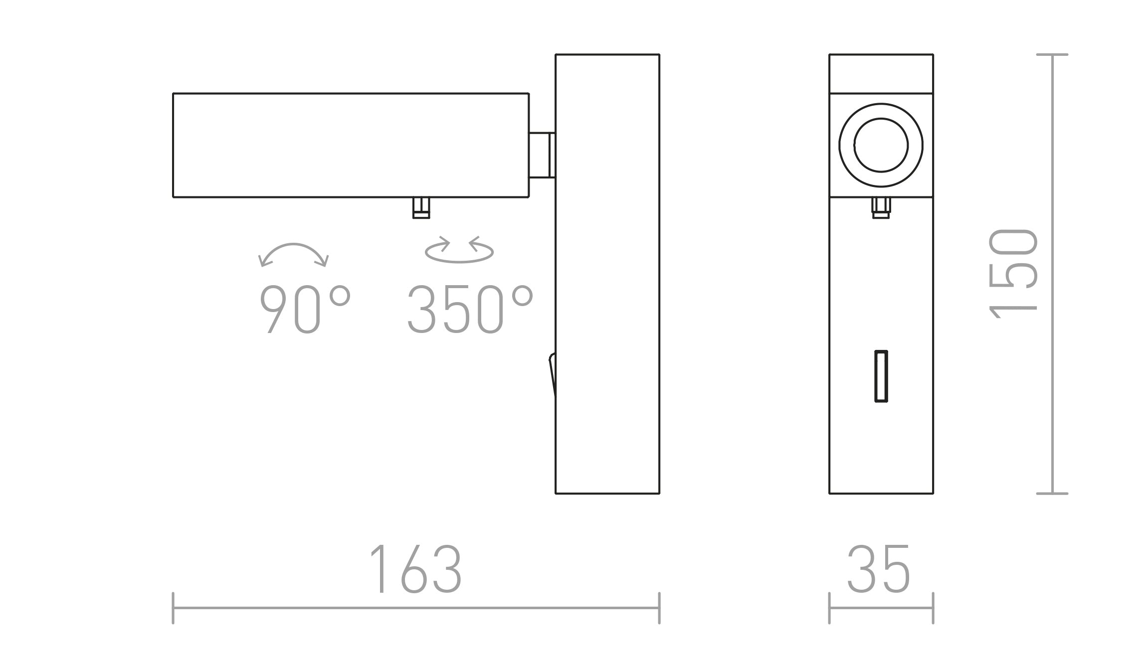 FADO I de perete lampă - Product sketch