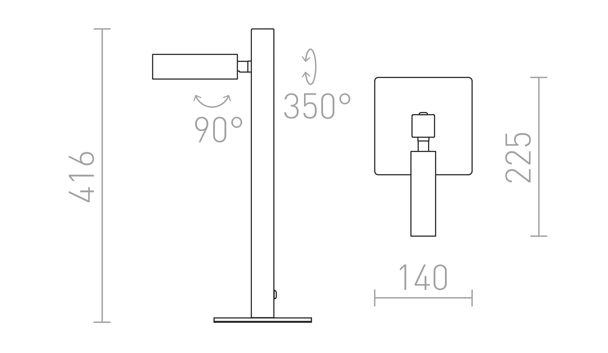 FADO table lamp - Product sketch