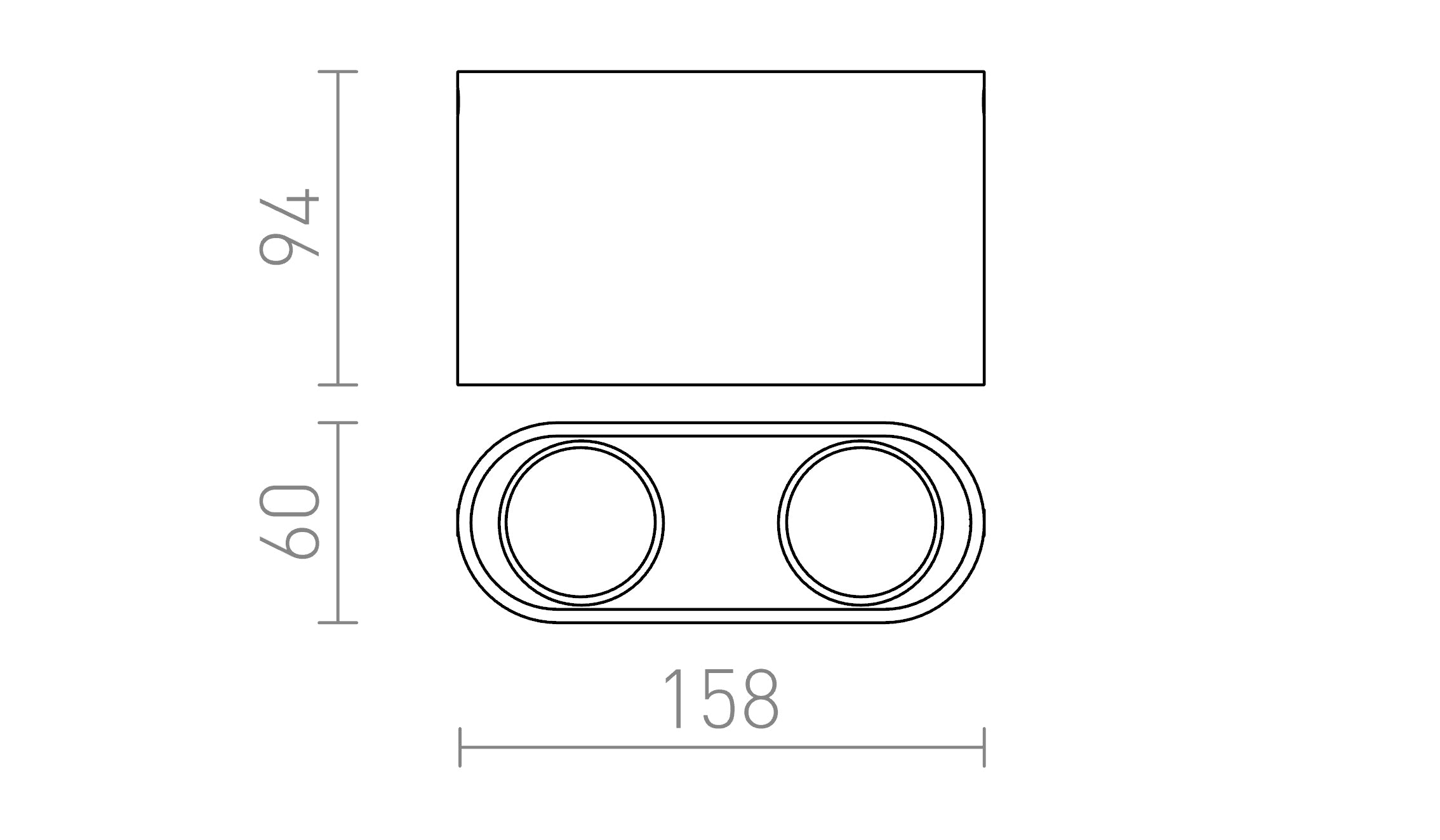MANTOVA II katto lamppu - Product sketch