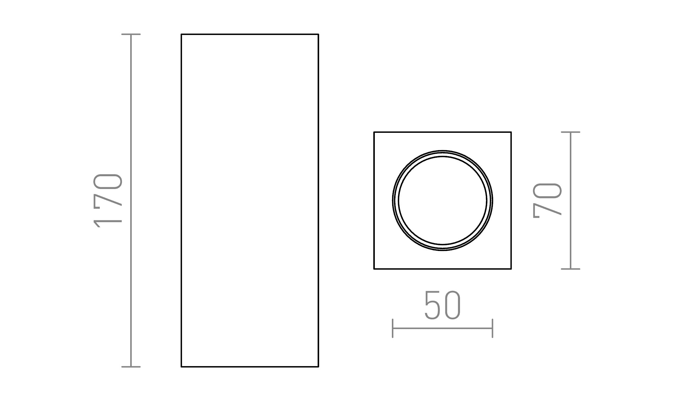 JACK SQ S 17 ceiling lamp - Product sketch