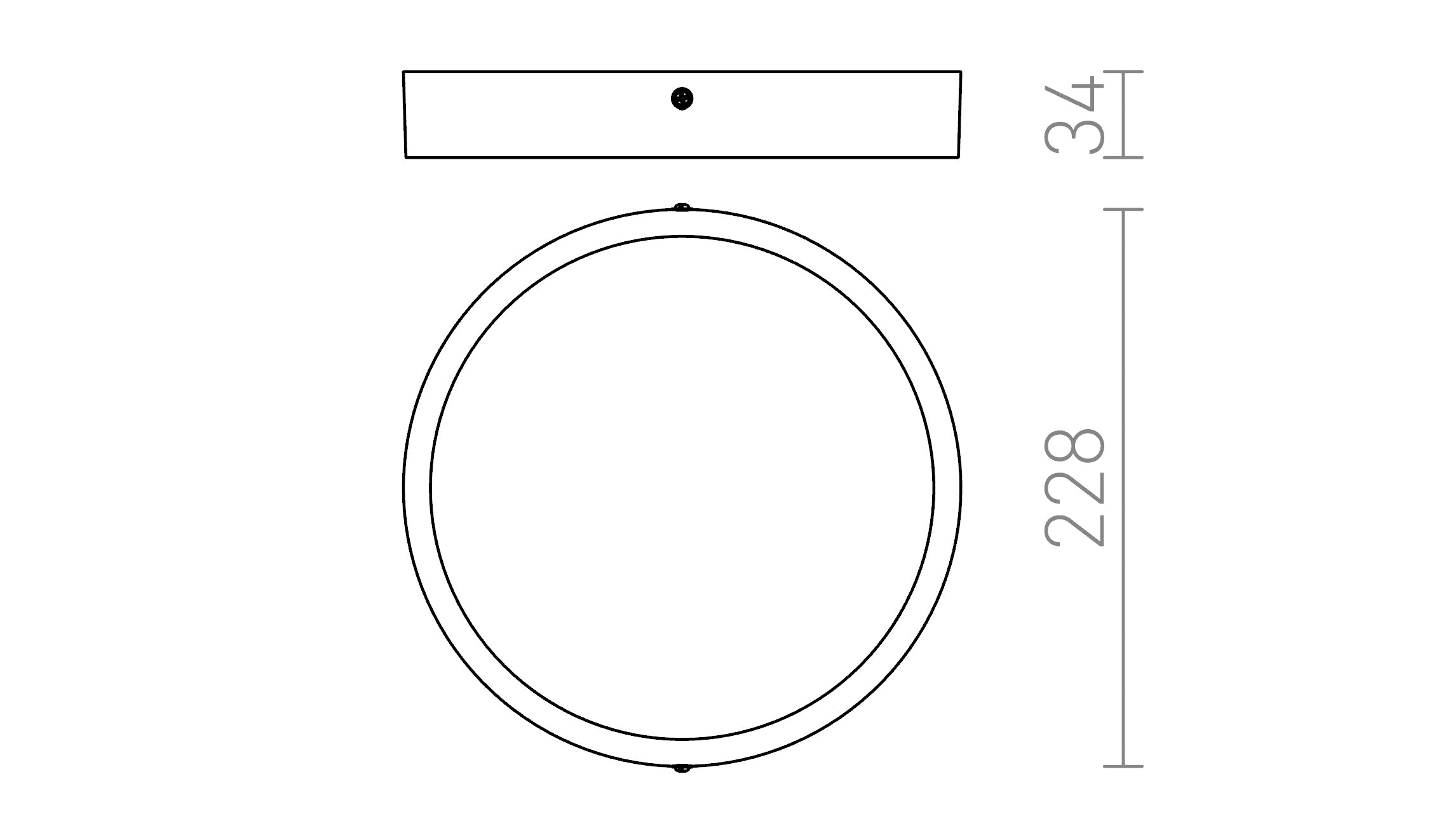 HUE R 22 katto lamppu - Product sketch