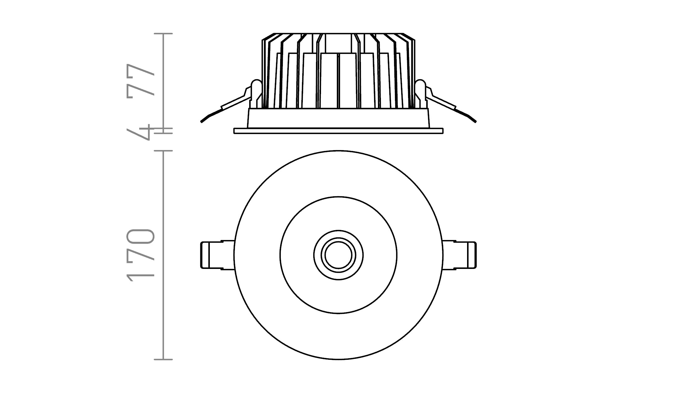 LOOKER 17 upotettu lamppu - Product sketch
