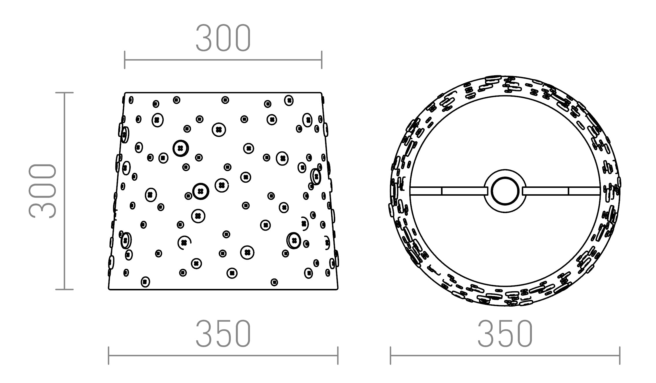 DELISA 35/30 lampenkap - Product sketch
