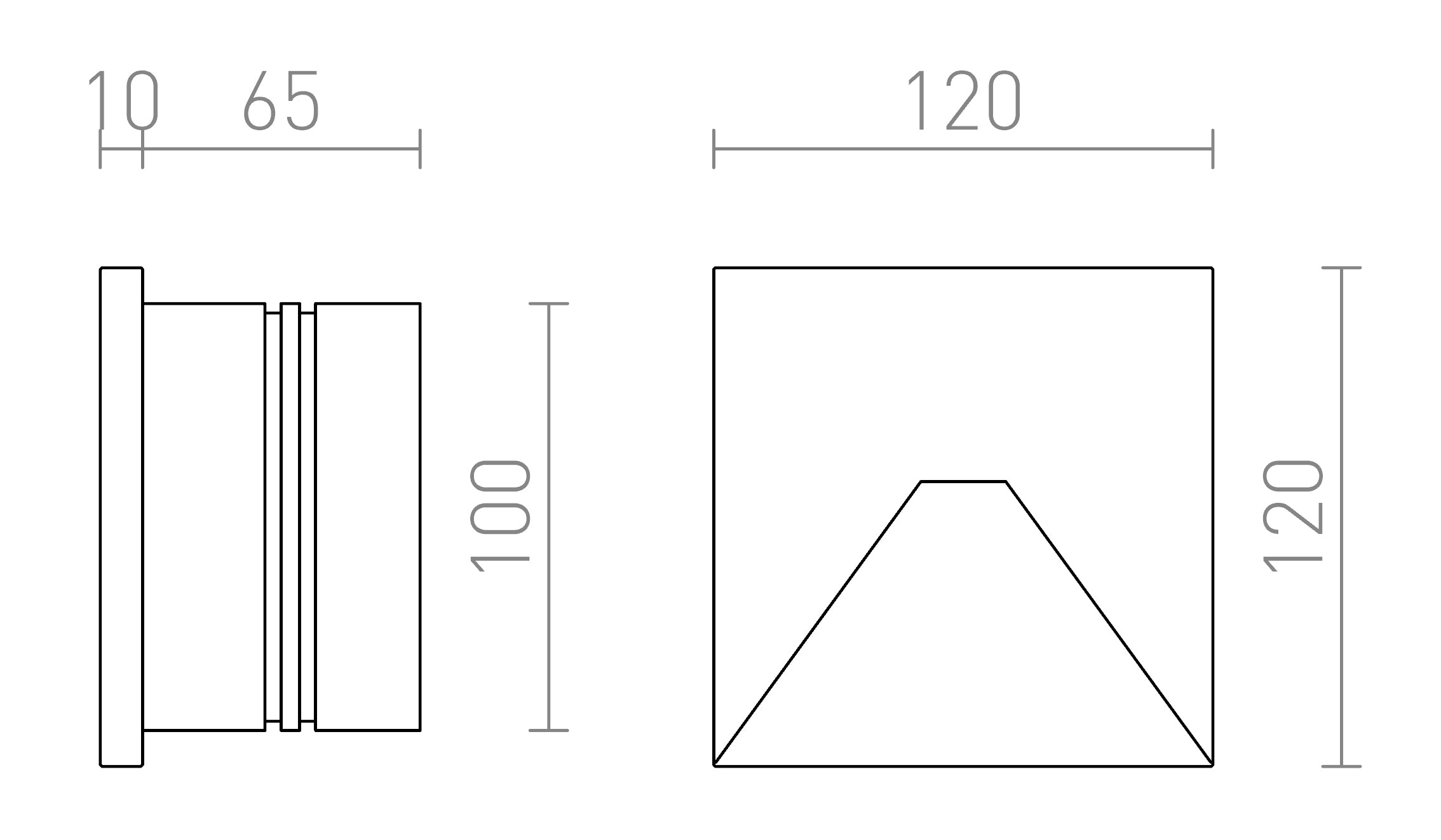 CRISPI da incasso lampada - Product sketch