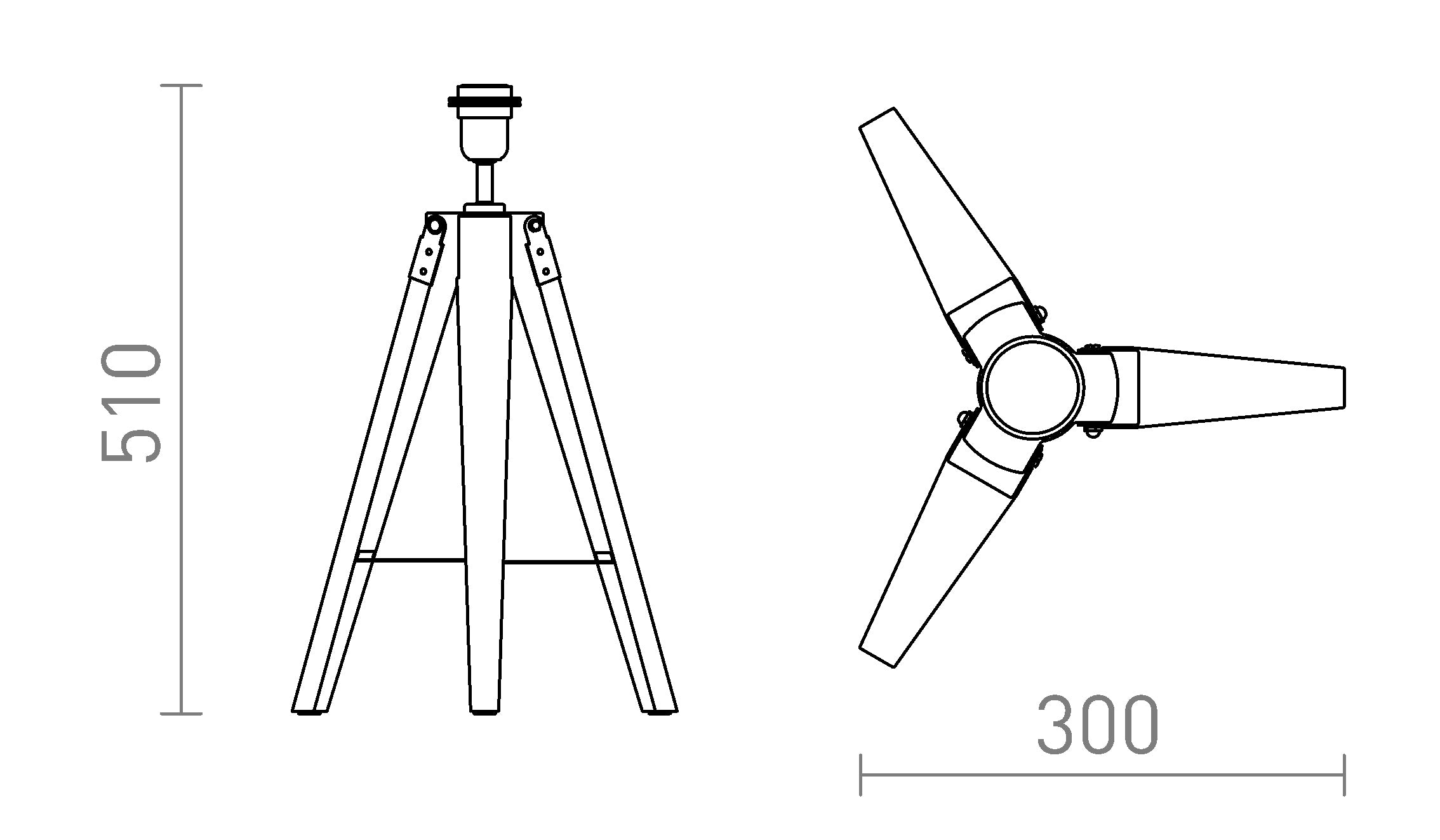 ALVIS base de table - Product sketch