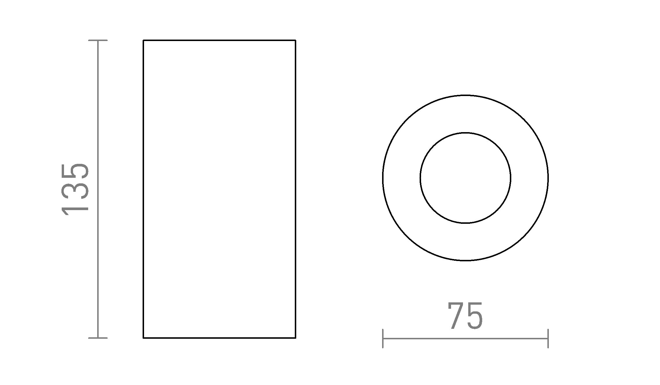 CANTO stropni bez dekorativnog kruga - Product sketch