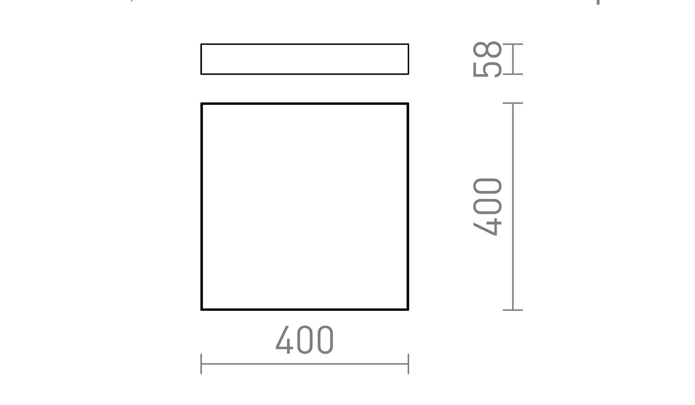 LARISA SQ 40 ceiling lamp - Product sketch