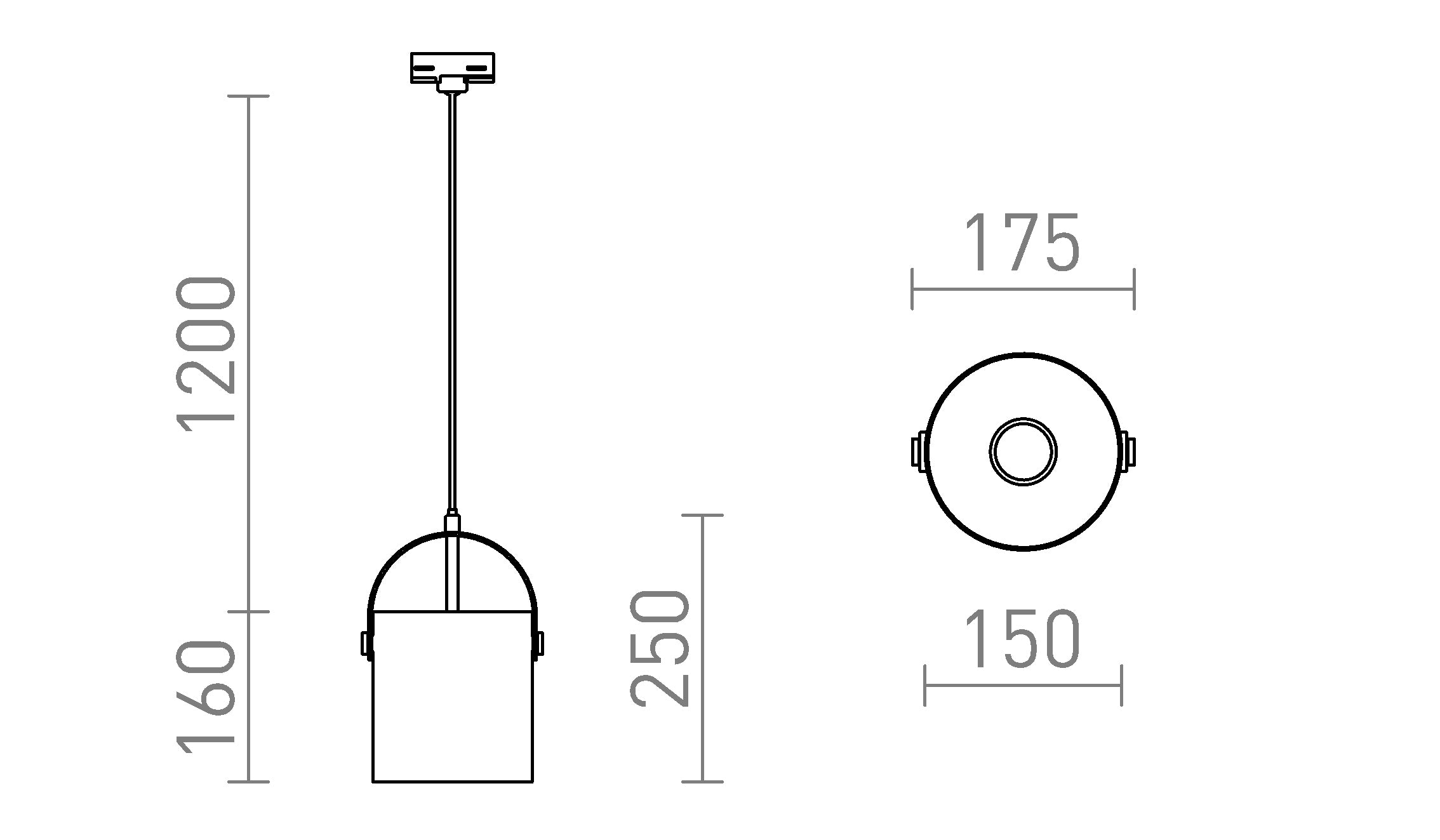 JULIETTA 16 za 3F tirni sistem - Product sketch