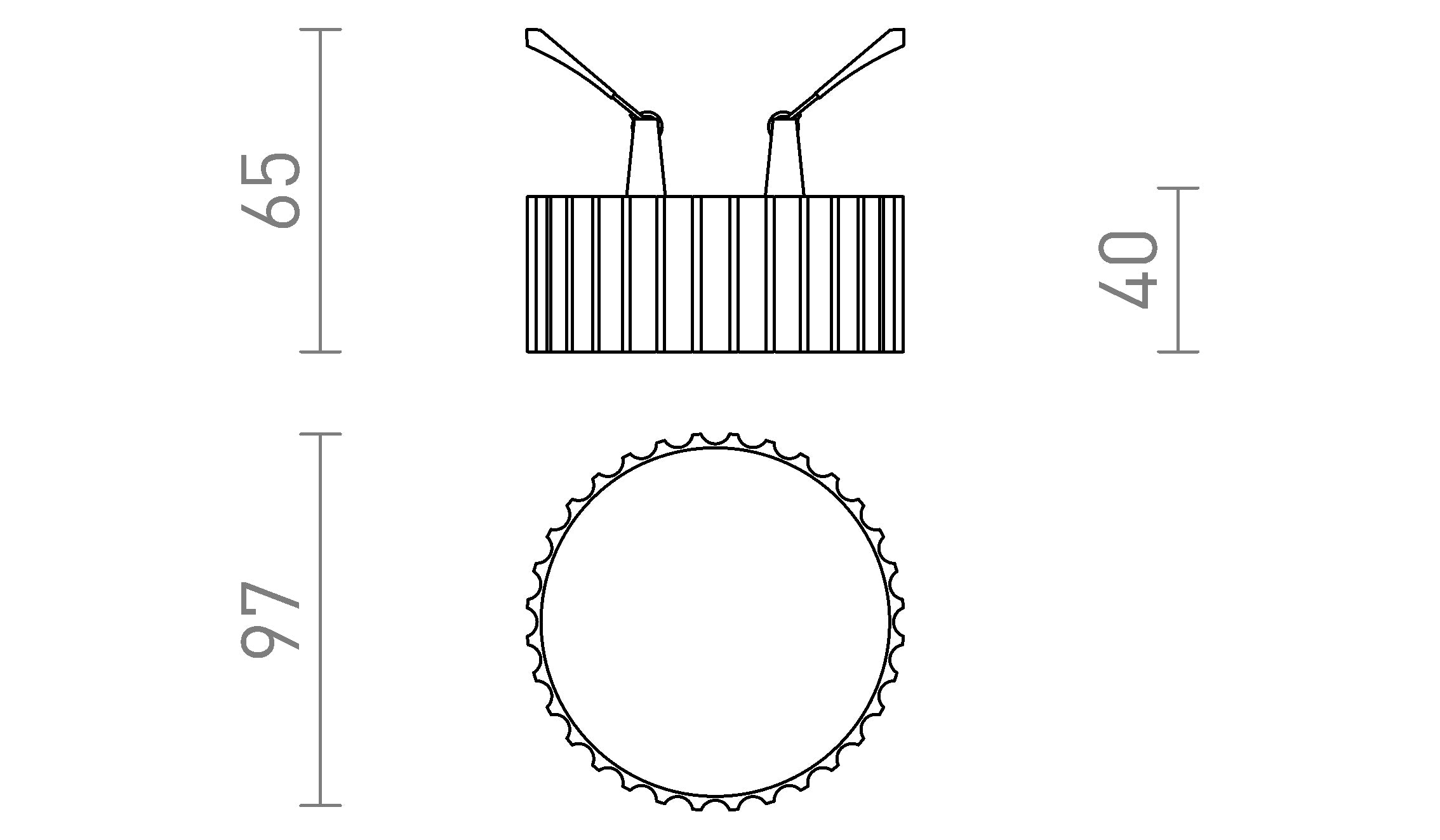 MARENGA RT1 40 upotettu lamppu - Product sketch