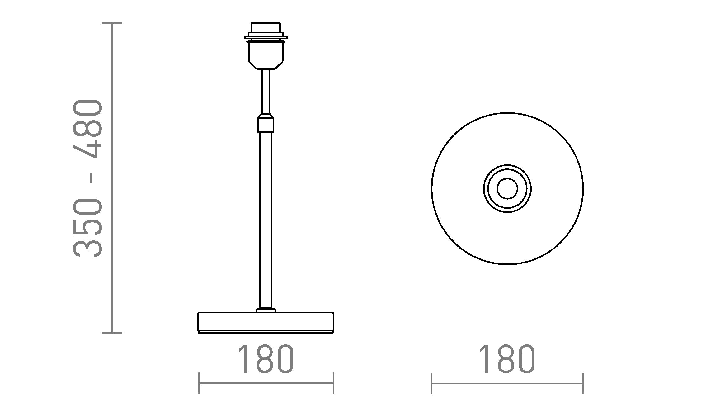 EMMETT piedistallo da tavolo - Product sketch
