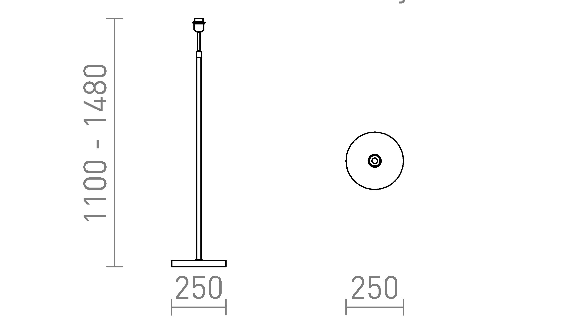 EMMETT podna baza - Product sketch