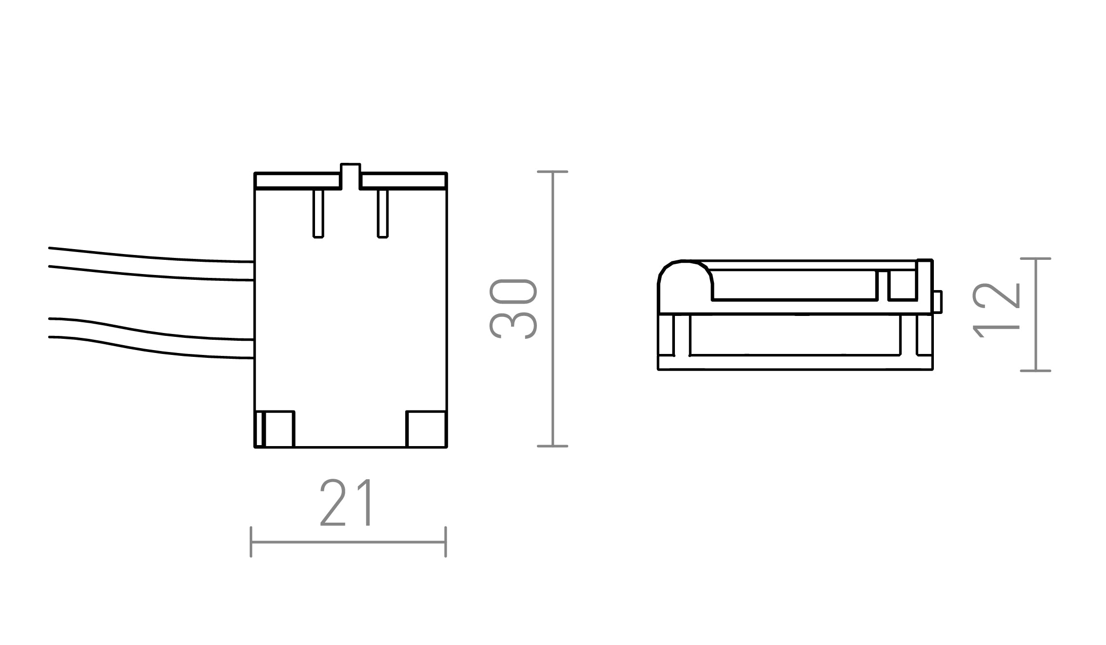 WAVE Einspeisung lampe - Product sketch