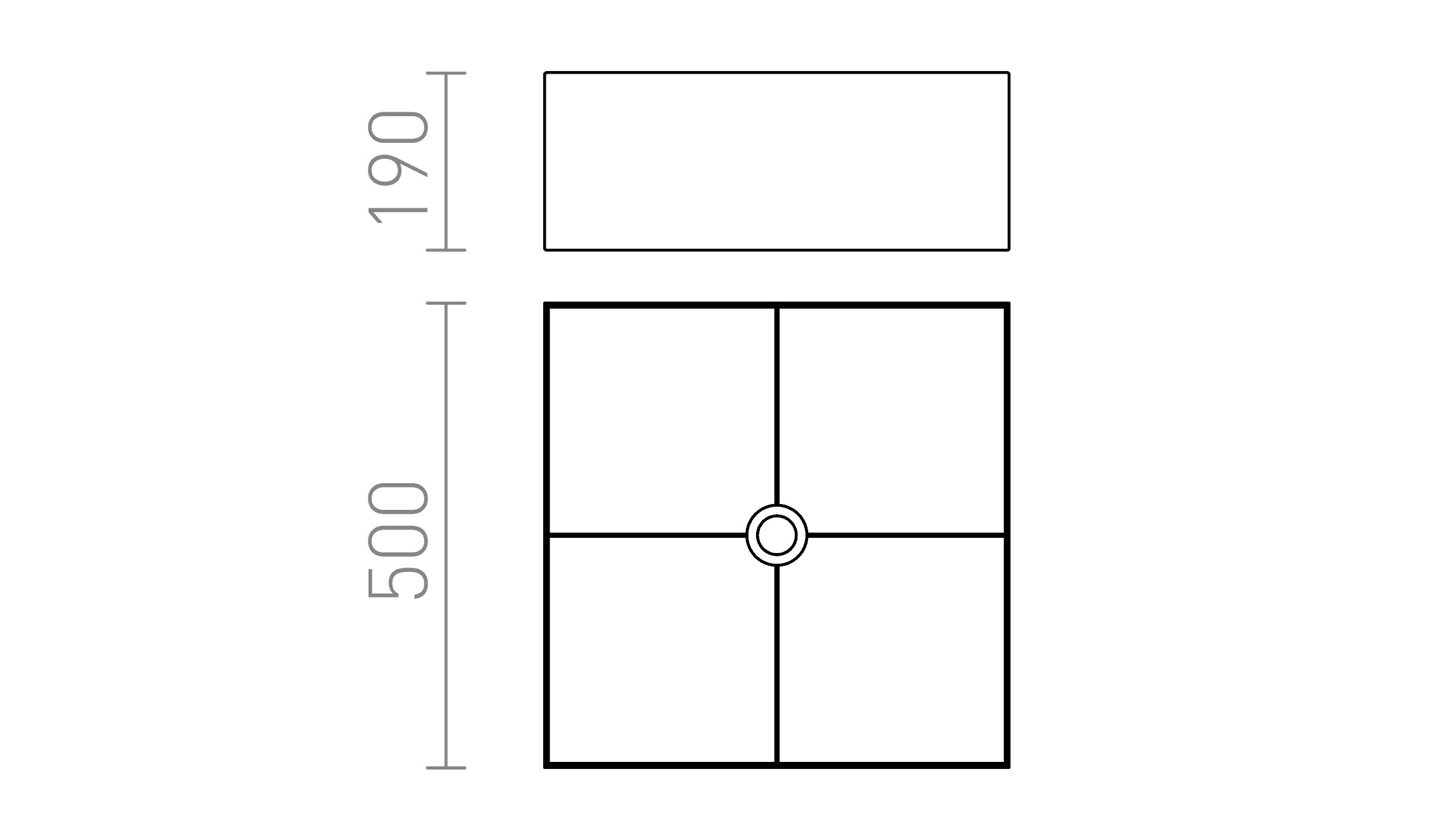 TEMPO 50/19 senčnik - Product sketch