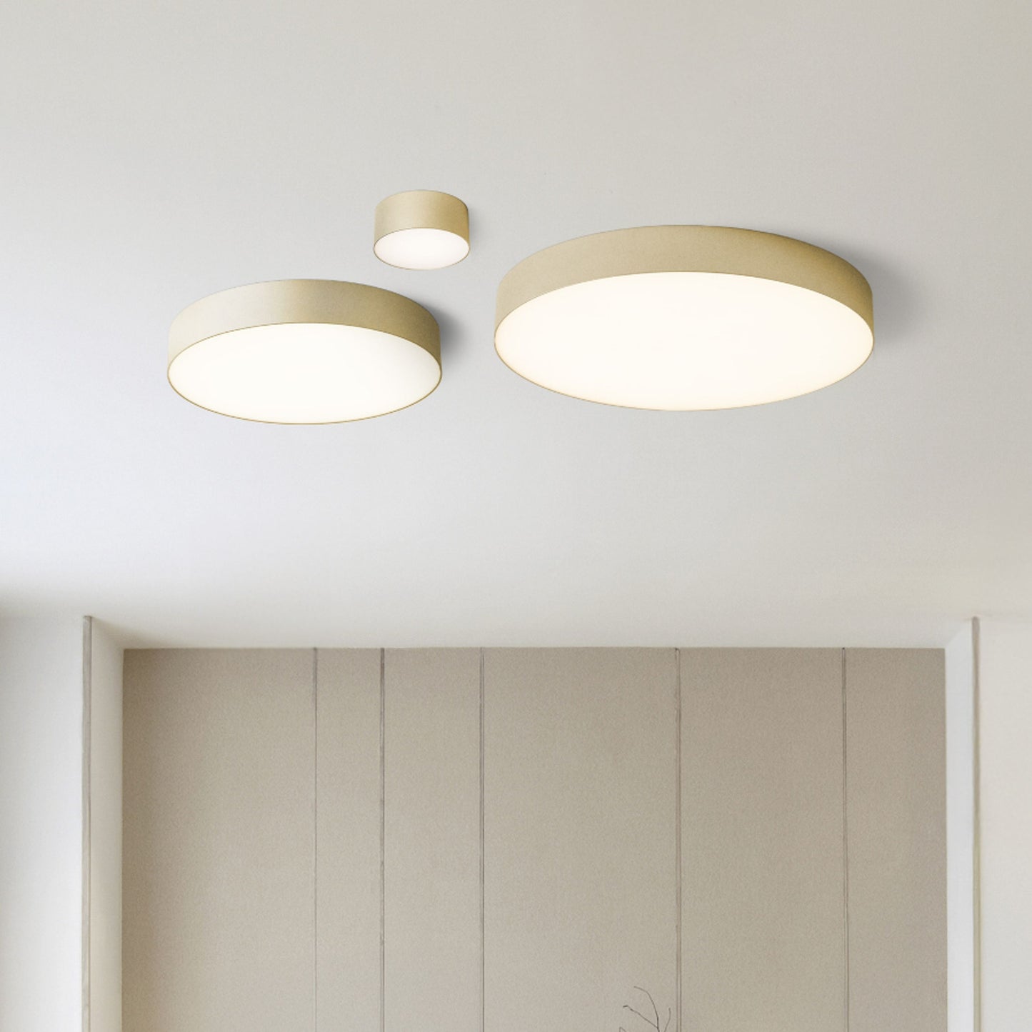 RENDL surface mounted lamp LARISA R 40 ceiling pearl gold 230V LED 50W 3000K 4000K 6500K R14361 3