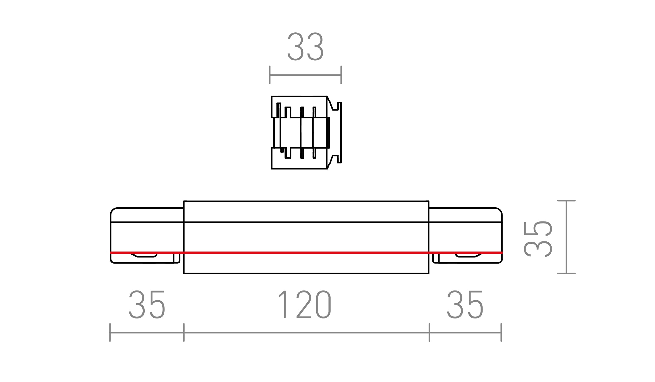 EUTRAC SUORA LIITIN SYÖTÖLLÄ - Product sketch