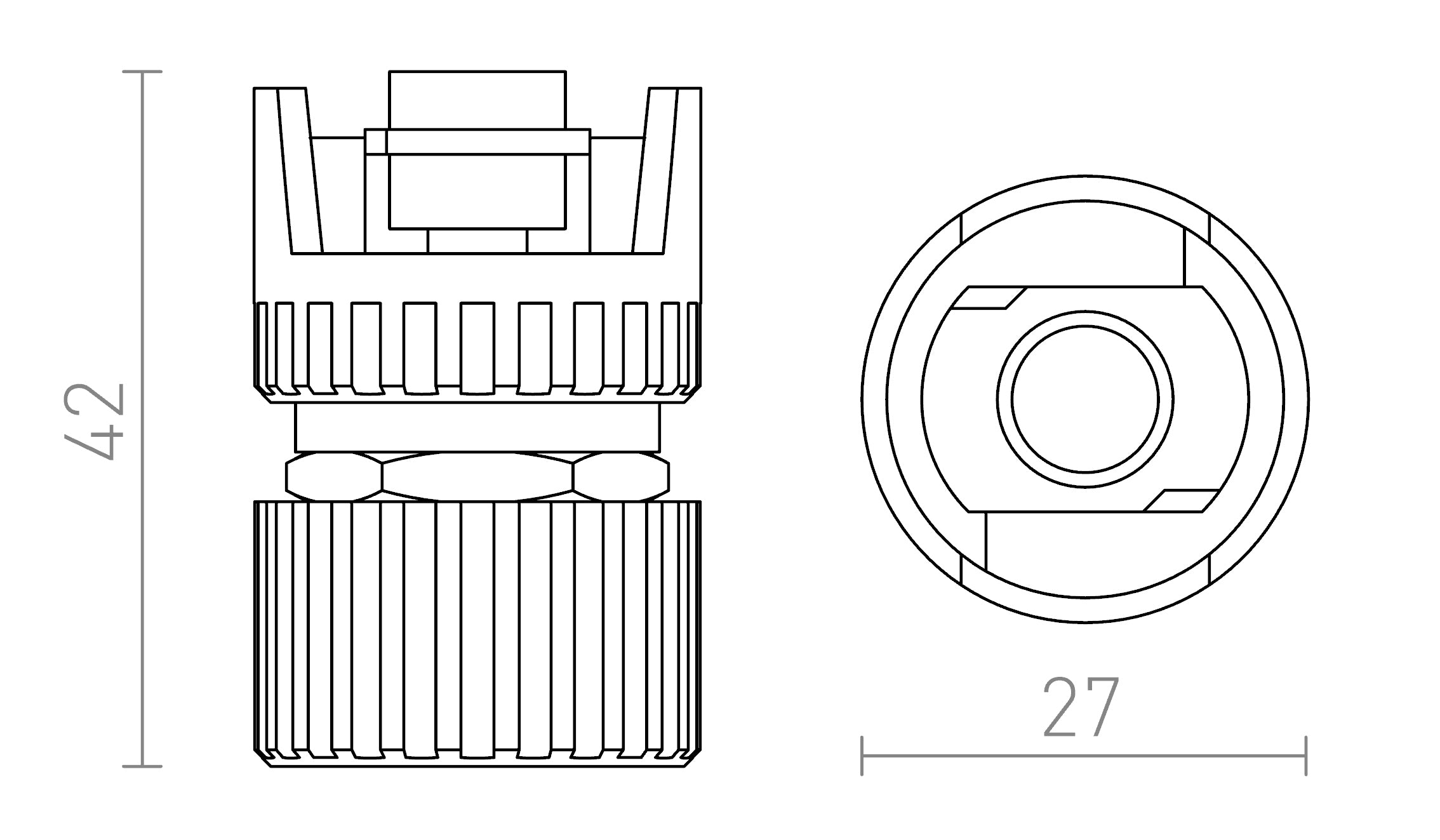 EUTRAC MEKAANINEN SOVITIN - Product sketch