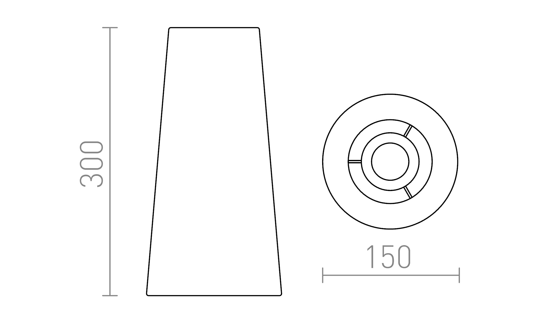 CONNY 15/30 paralume / lampade da tavolo - Product sketch