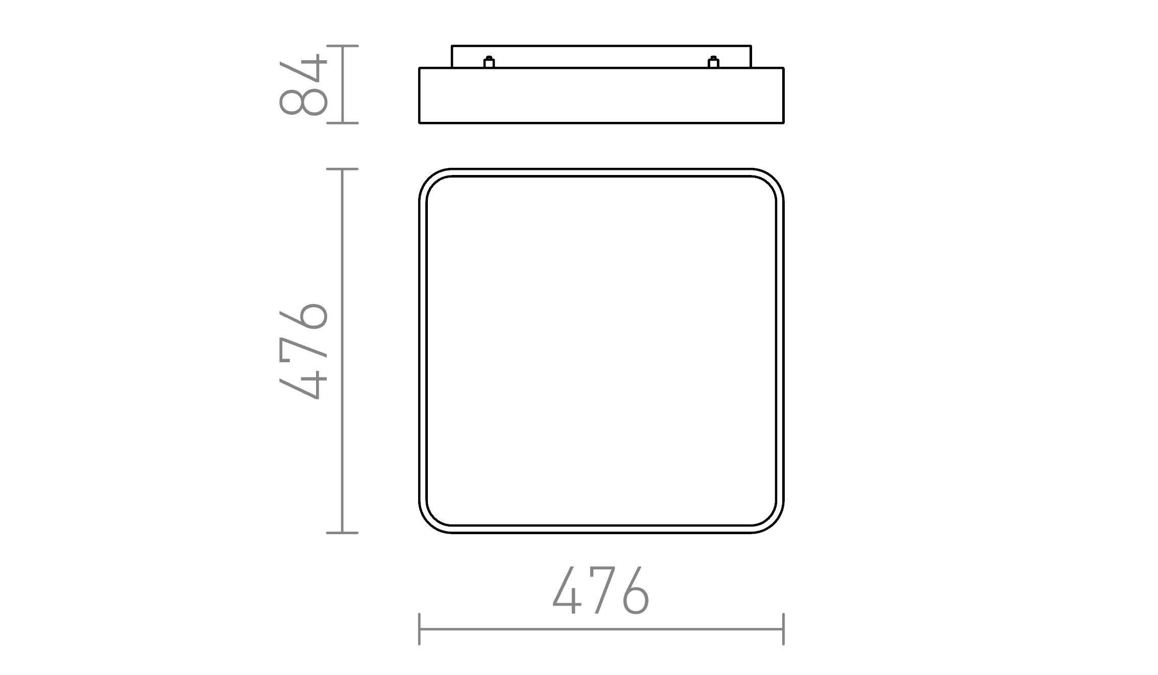 MENSA SQ 48 KATTO - Product sketch