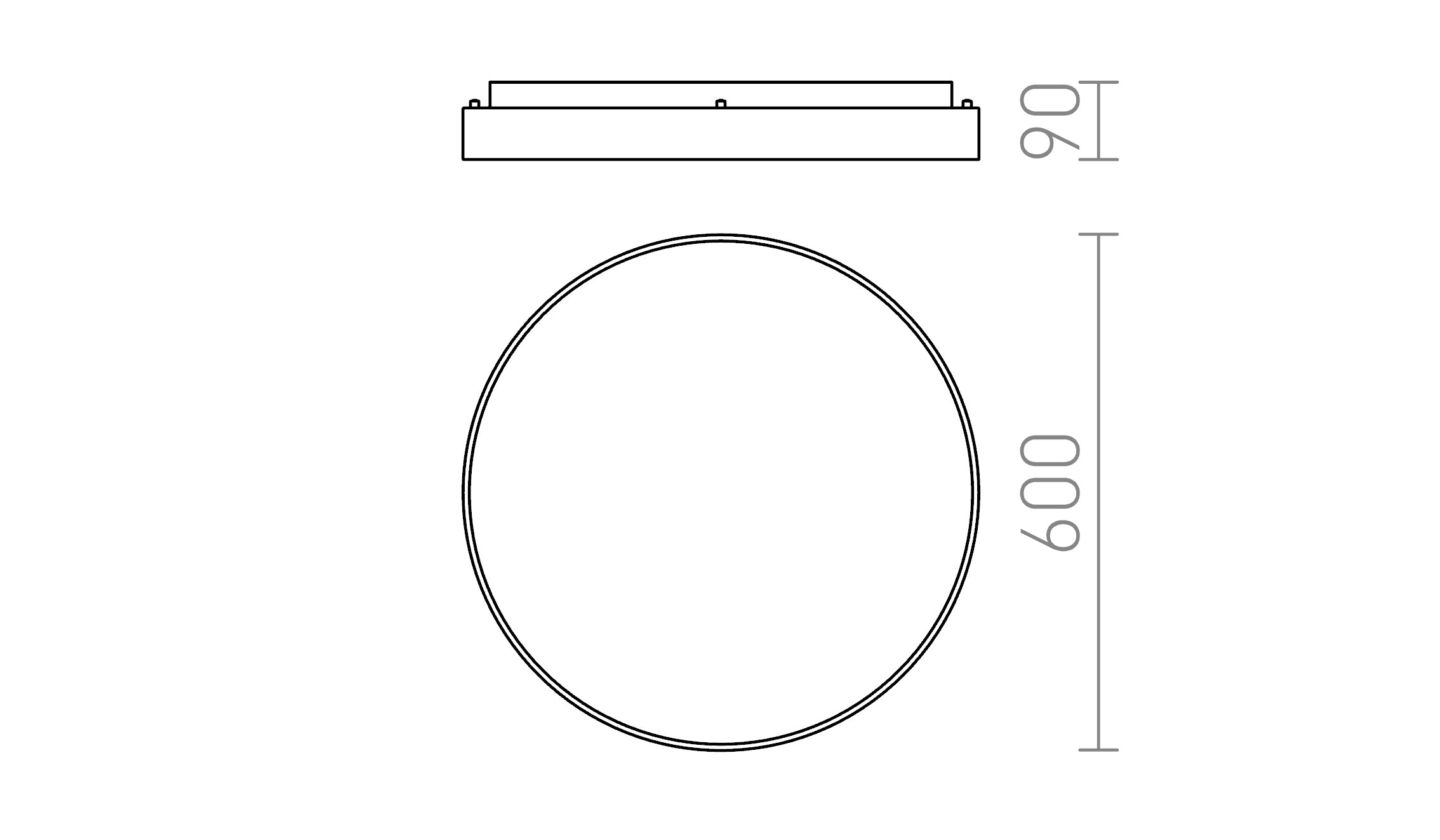 MENSA R 60 KATTO - Product sketch