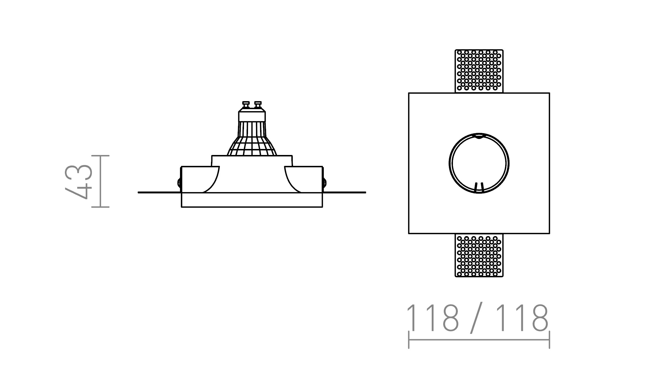DINGO S fixed lamp - Product sketch