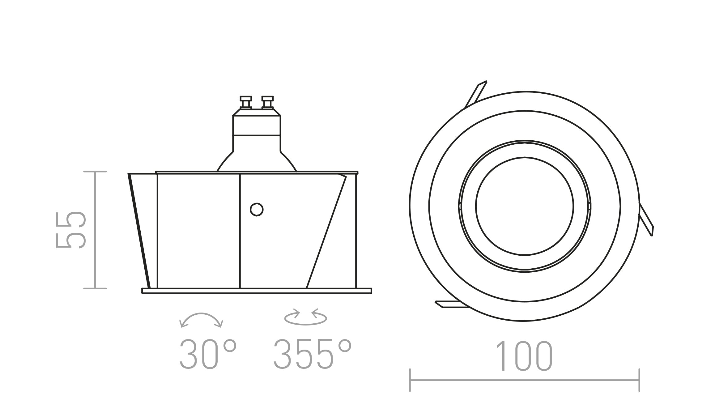 ESIX SUUNNATTAVA ALUMIINI - Product sketch