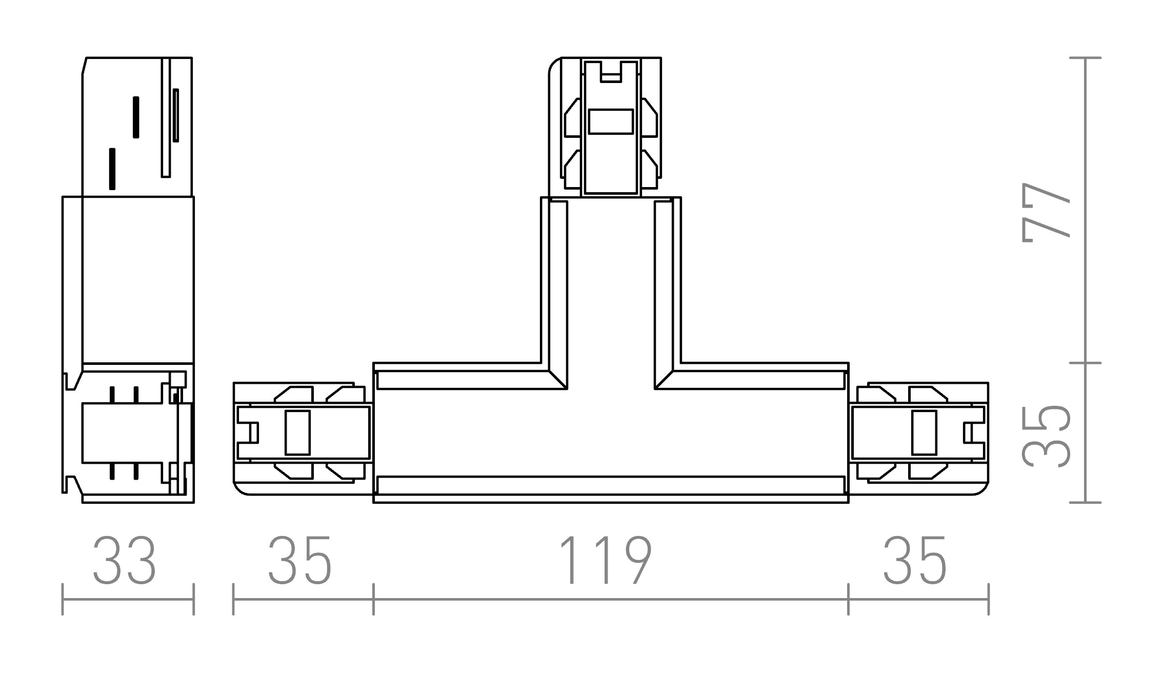 EUTRAC T-LIITIN MAADOITUS OIKEA - Product sketch