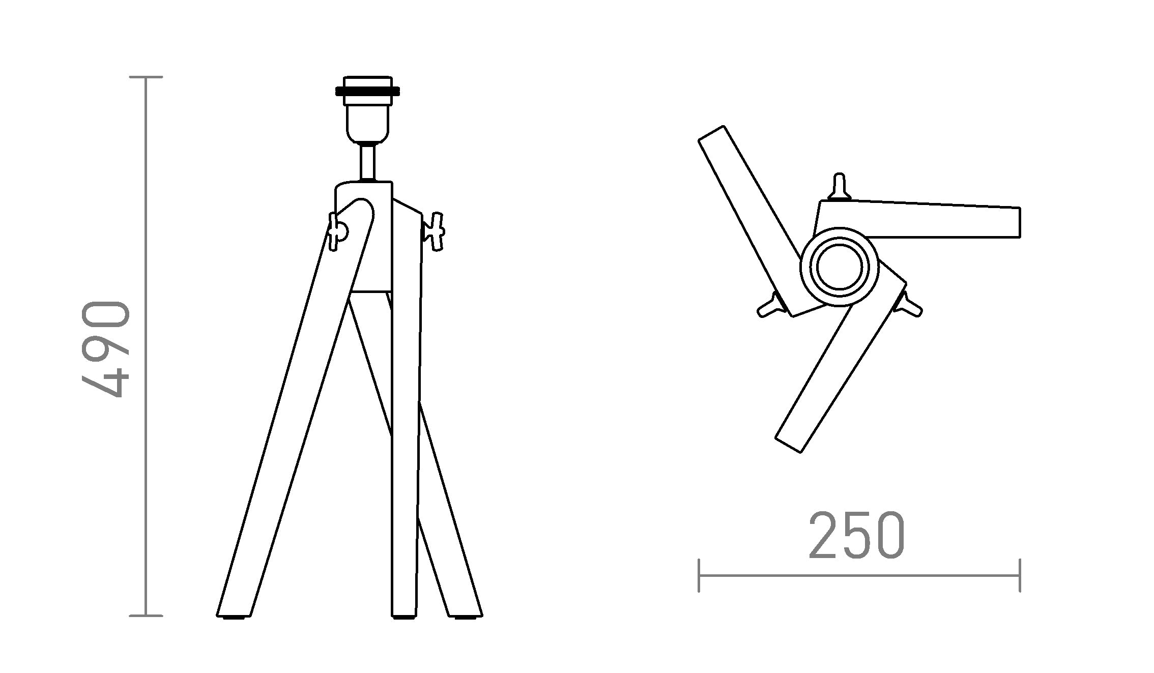 AMBITUS PÖYTÄJALUSTA - Product sketch