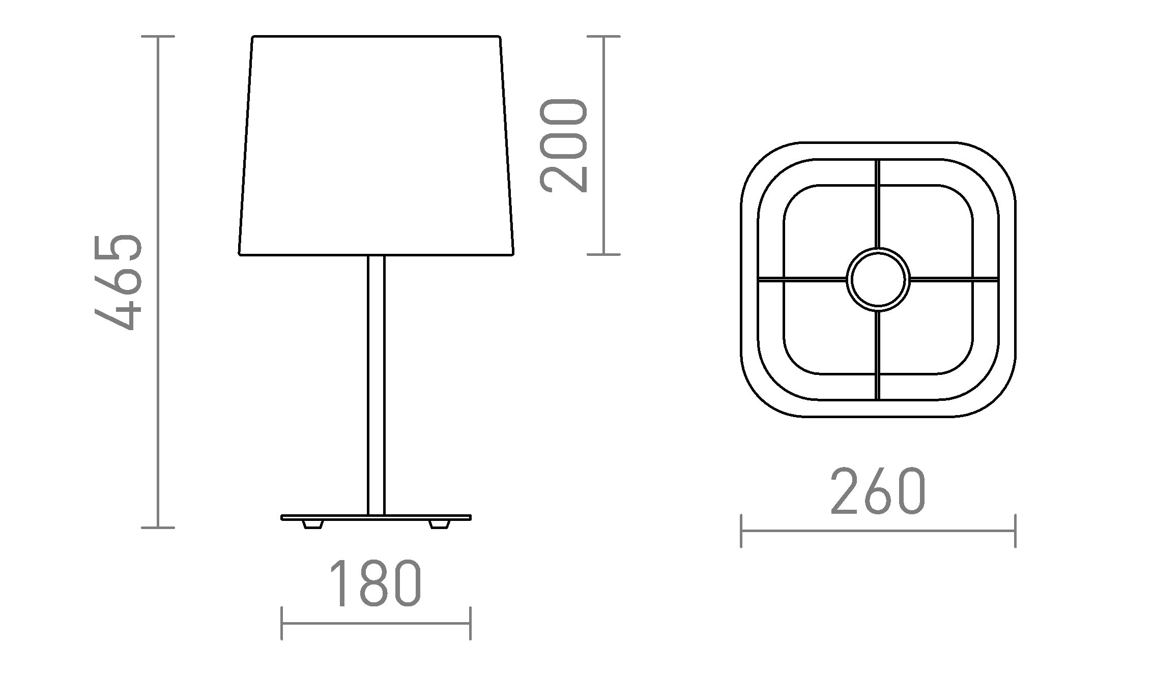 PERTH PÖYTÄ - Product sketch