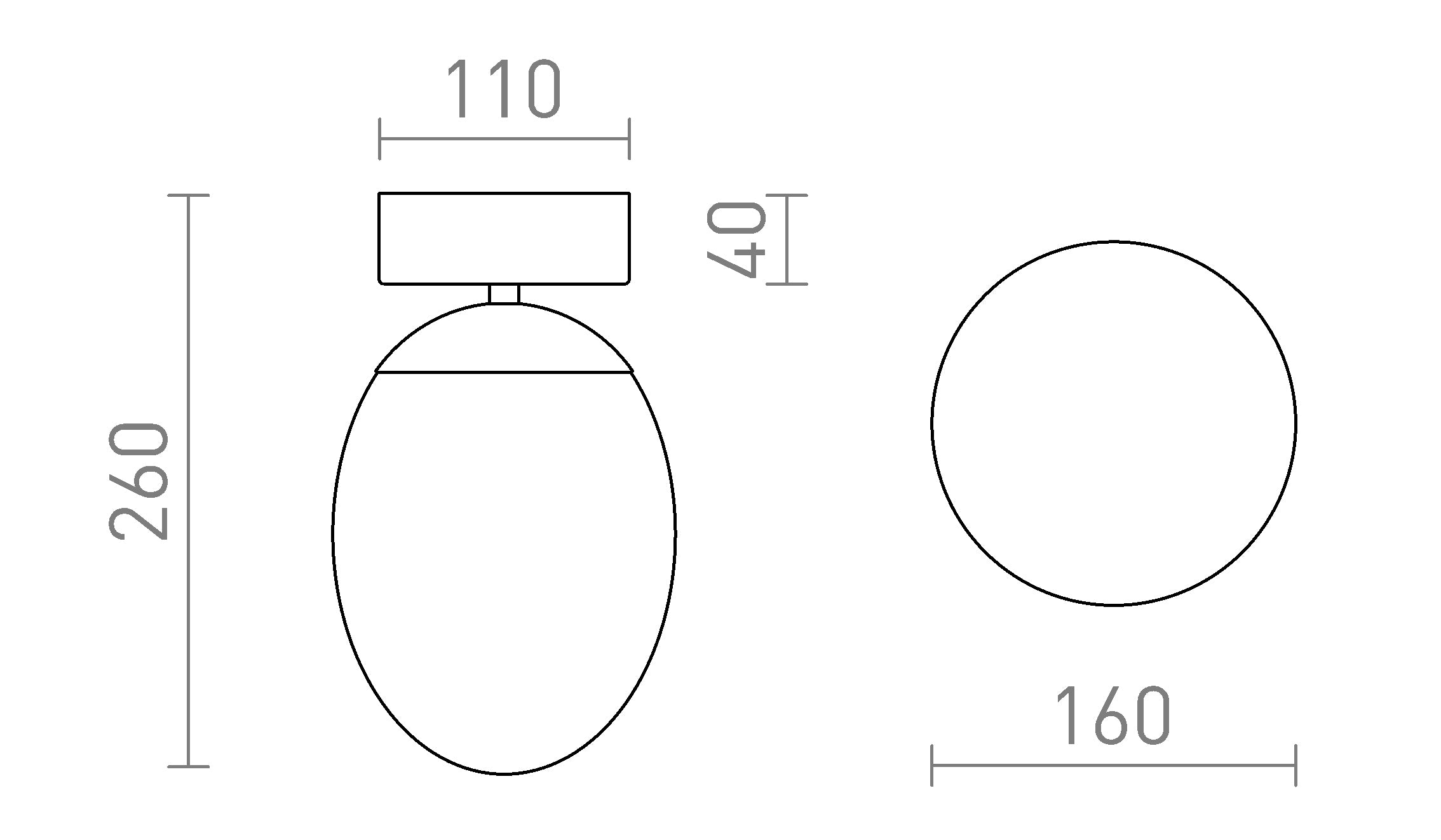 MERINGUE 16 οροφής λαμπτήρας - Product sketch
