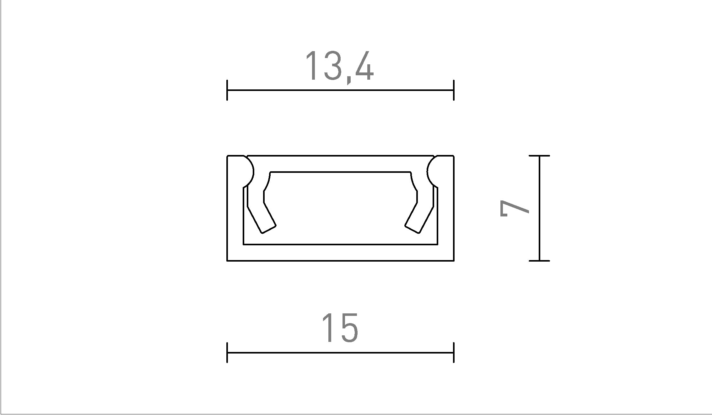 LED PROFIILI G - Product sketch