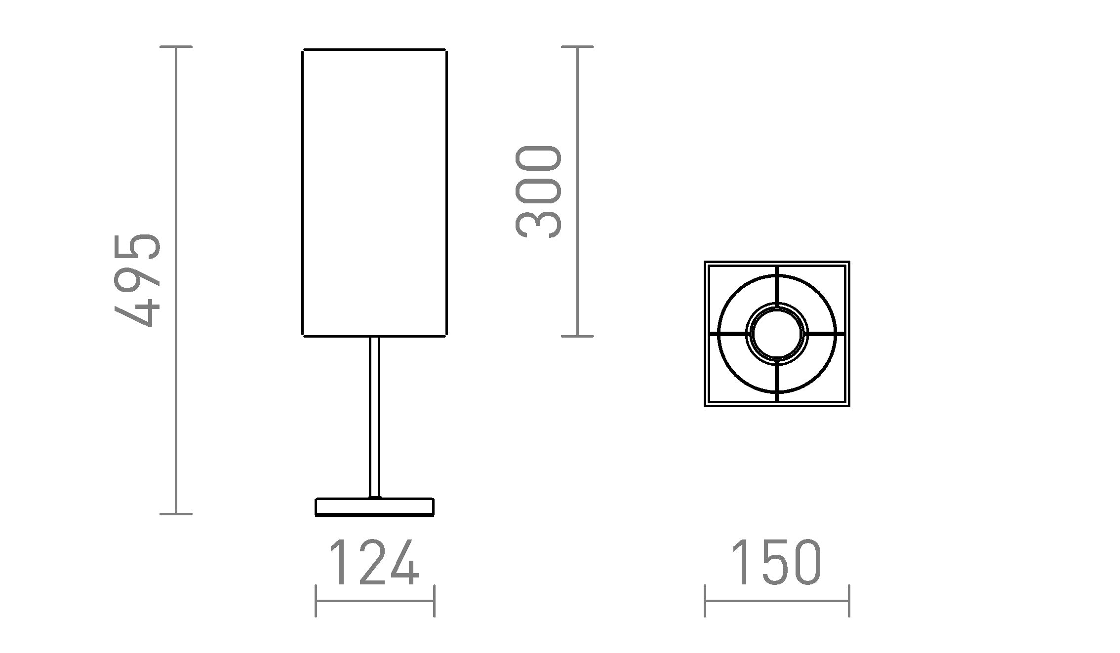 NYC/TEMPO 15/30 tafellamp lamp - Product sketch