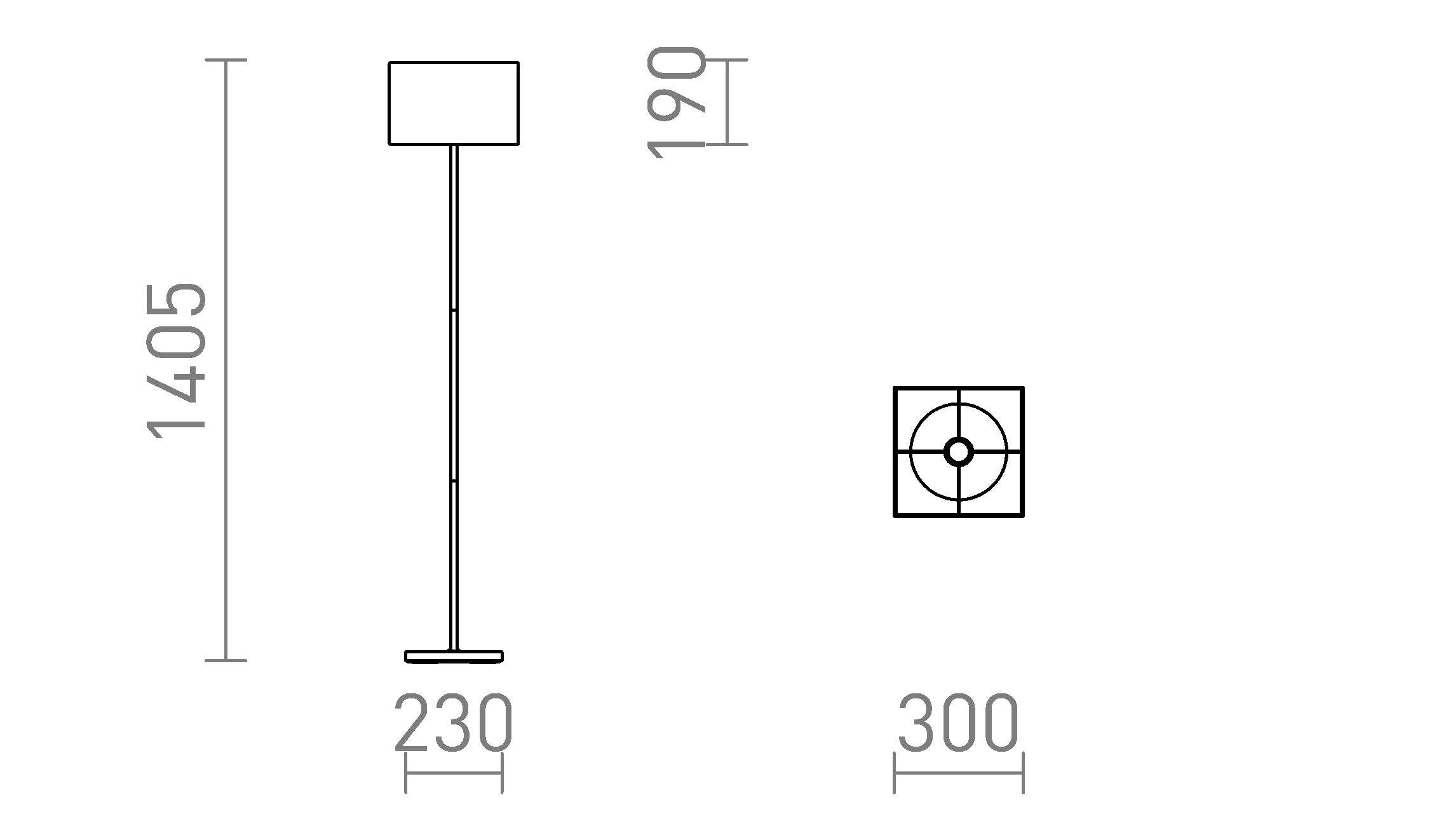 NYC/TEMPO 30/19 lattia lamppu - Product sketch