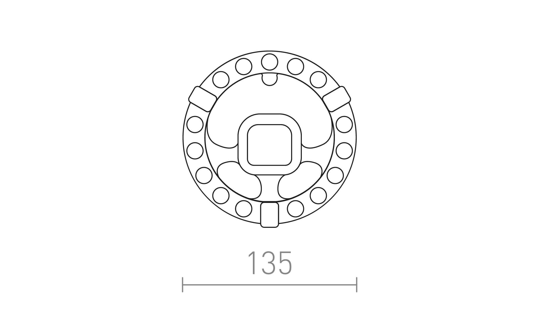 LED-moduuli R 14 - Product sketch