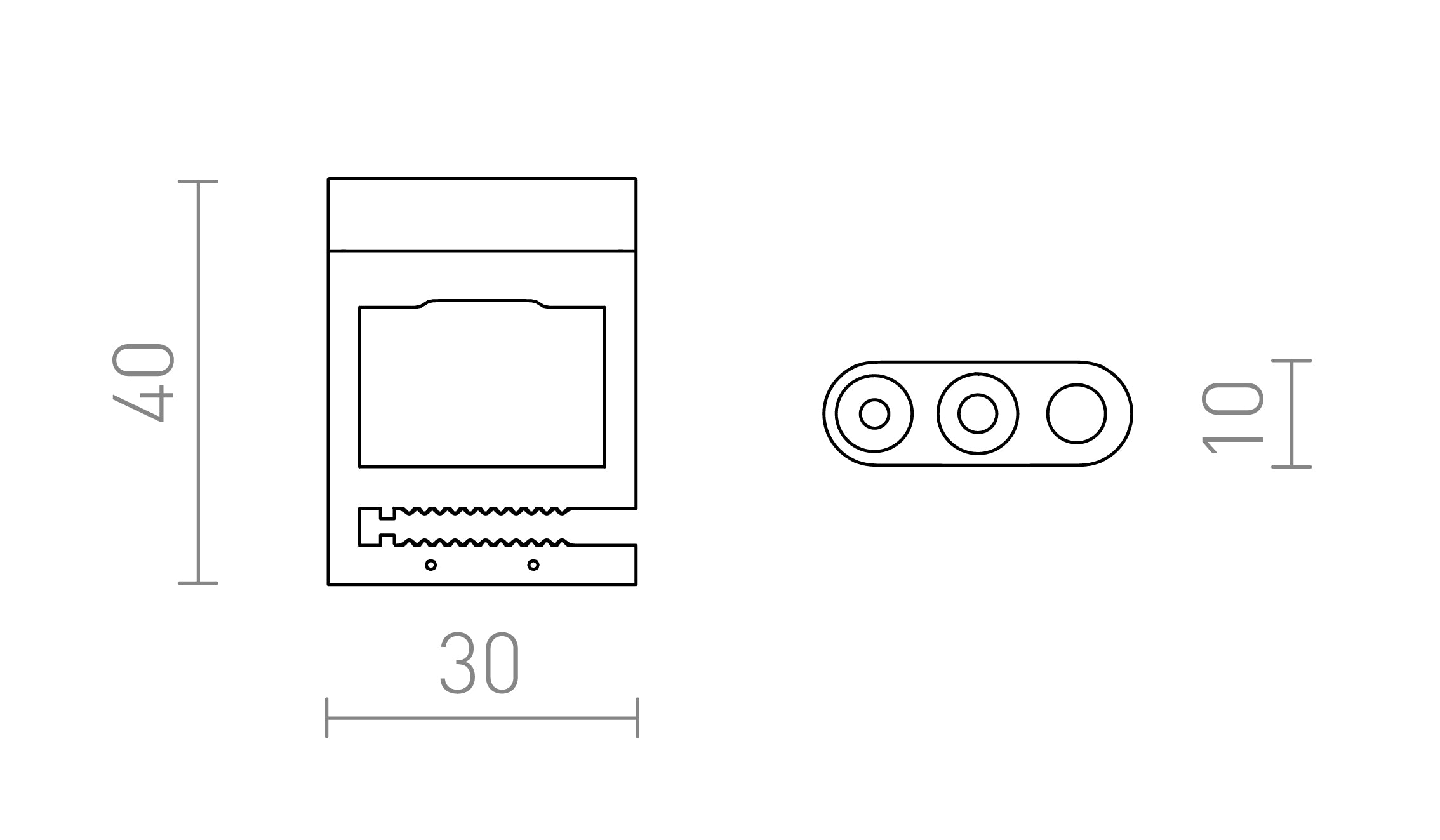 WAVE MEKAANINEN KIINNIKE - Product sketch