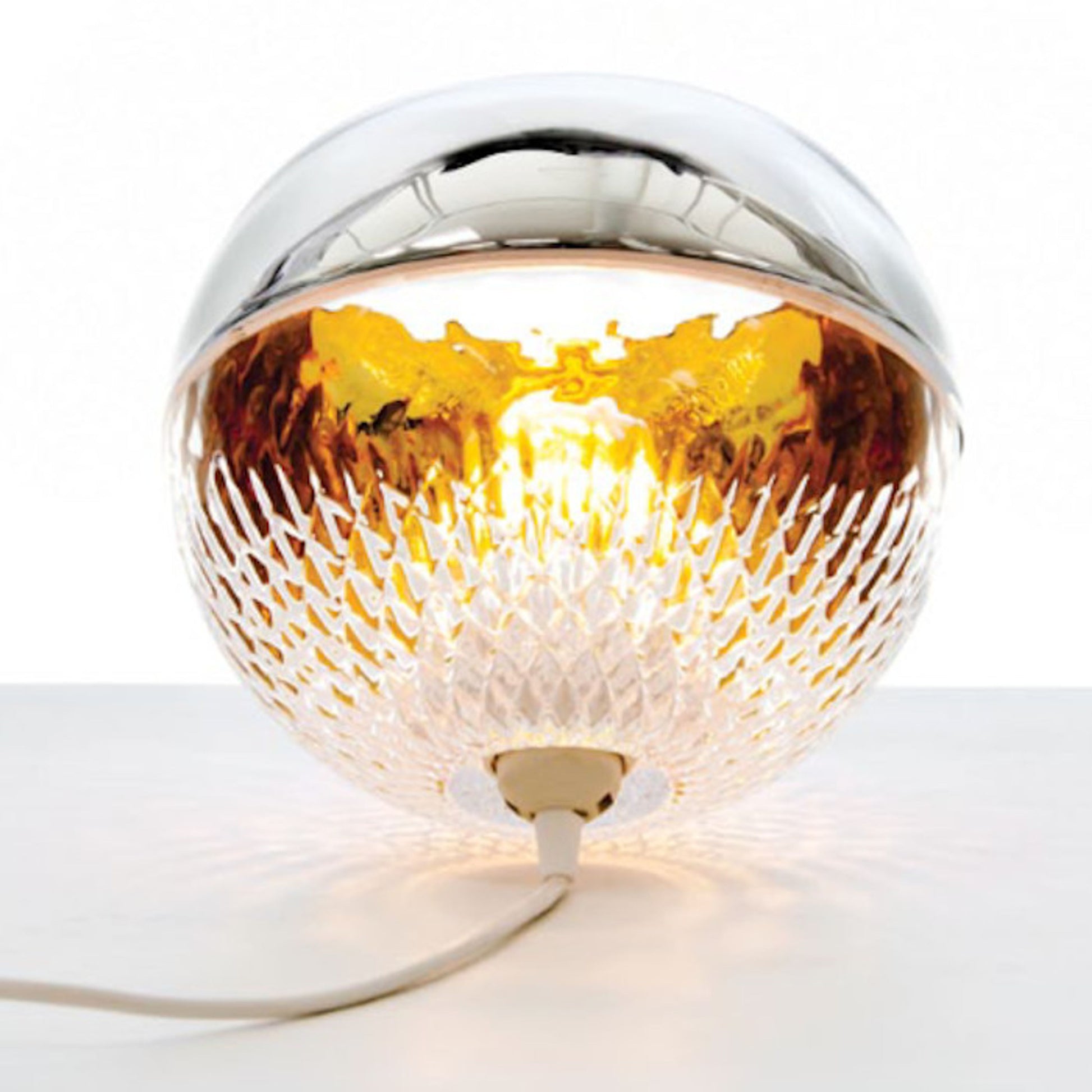 RENDL Outlet KISS pendant shade clear glass/chrome-tinted glass max. 60W F8469SGGL0 2