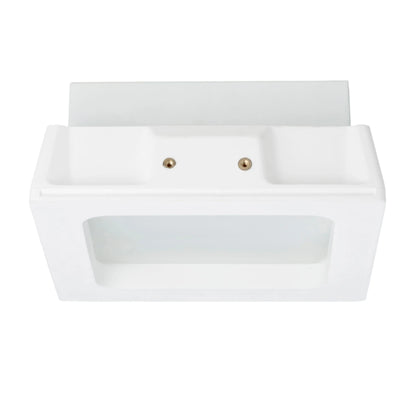 RENDL recessed light MIA SQ recessed  plaster/satinated glass 230V LED E27 2x11W R10443 3
