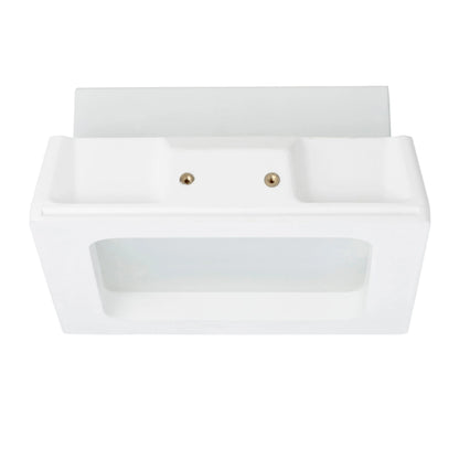 RENDL recessed light MIA SQ recessed  plaster/satinated glass 230V LED E27 2x11W R10443 5