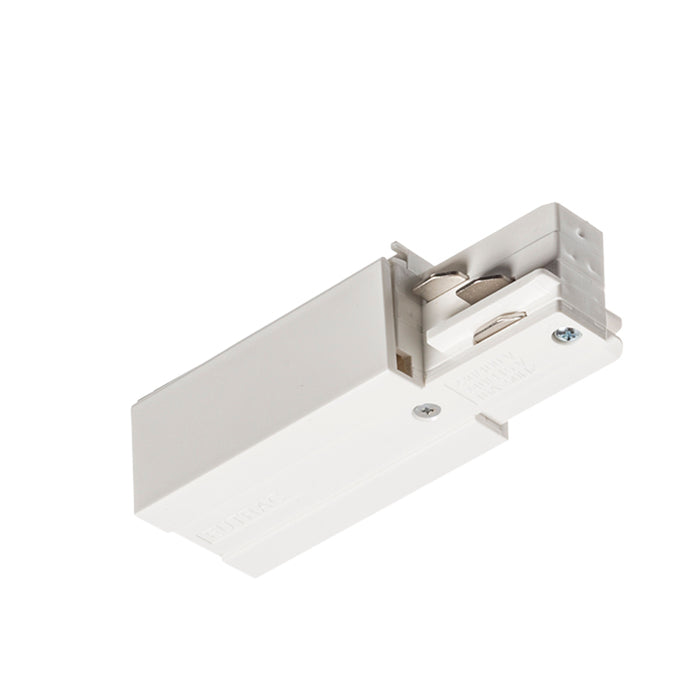 RENDL 3-circuit track system EUTRAC feed-in, polarity right white  230V  R11311 1