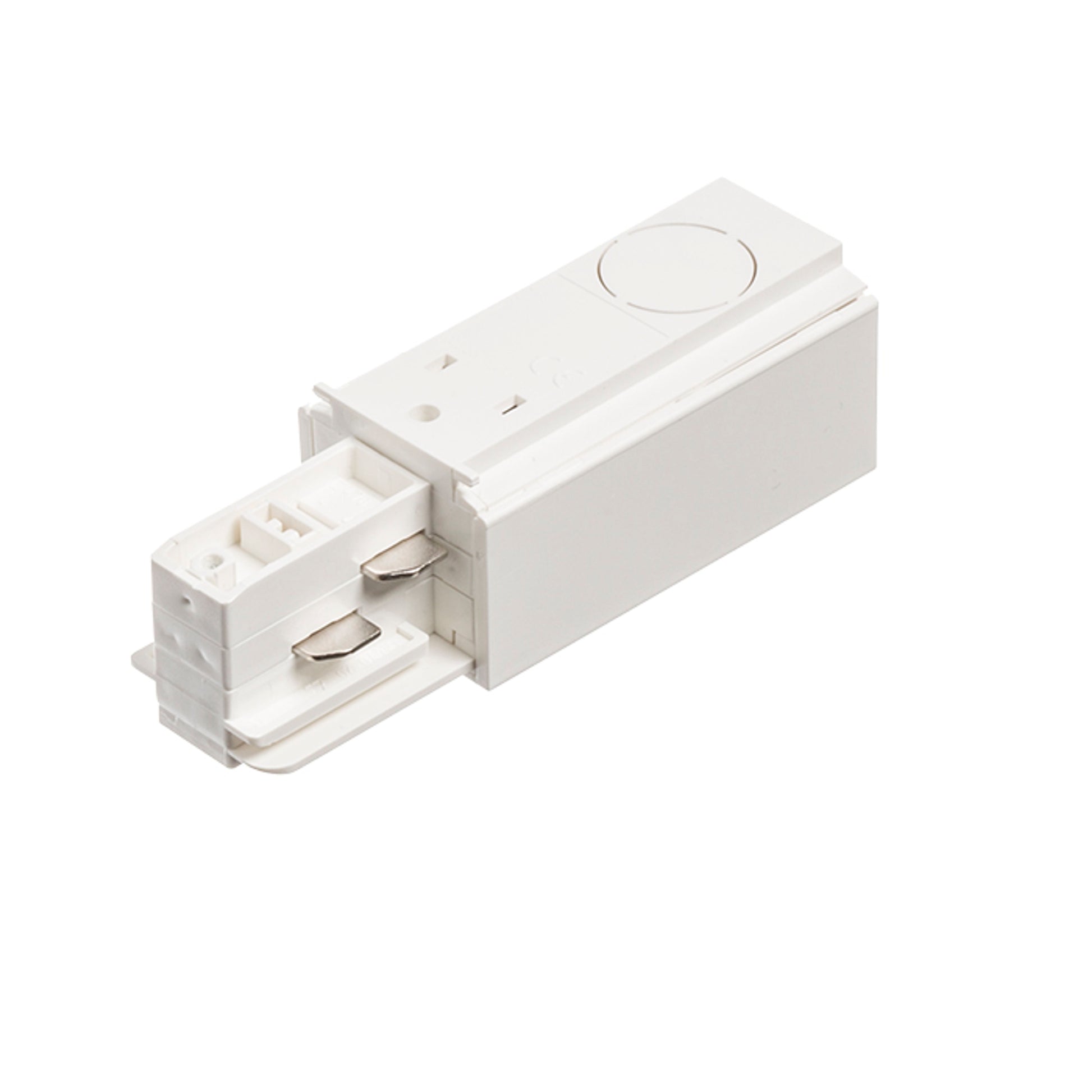 RENDL 3-circuit track system EUTRAC feed-in, polarity right white  230V  R11311 3