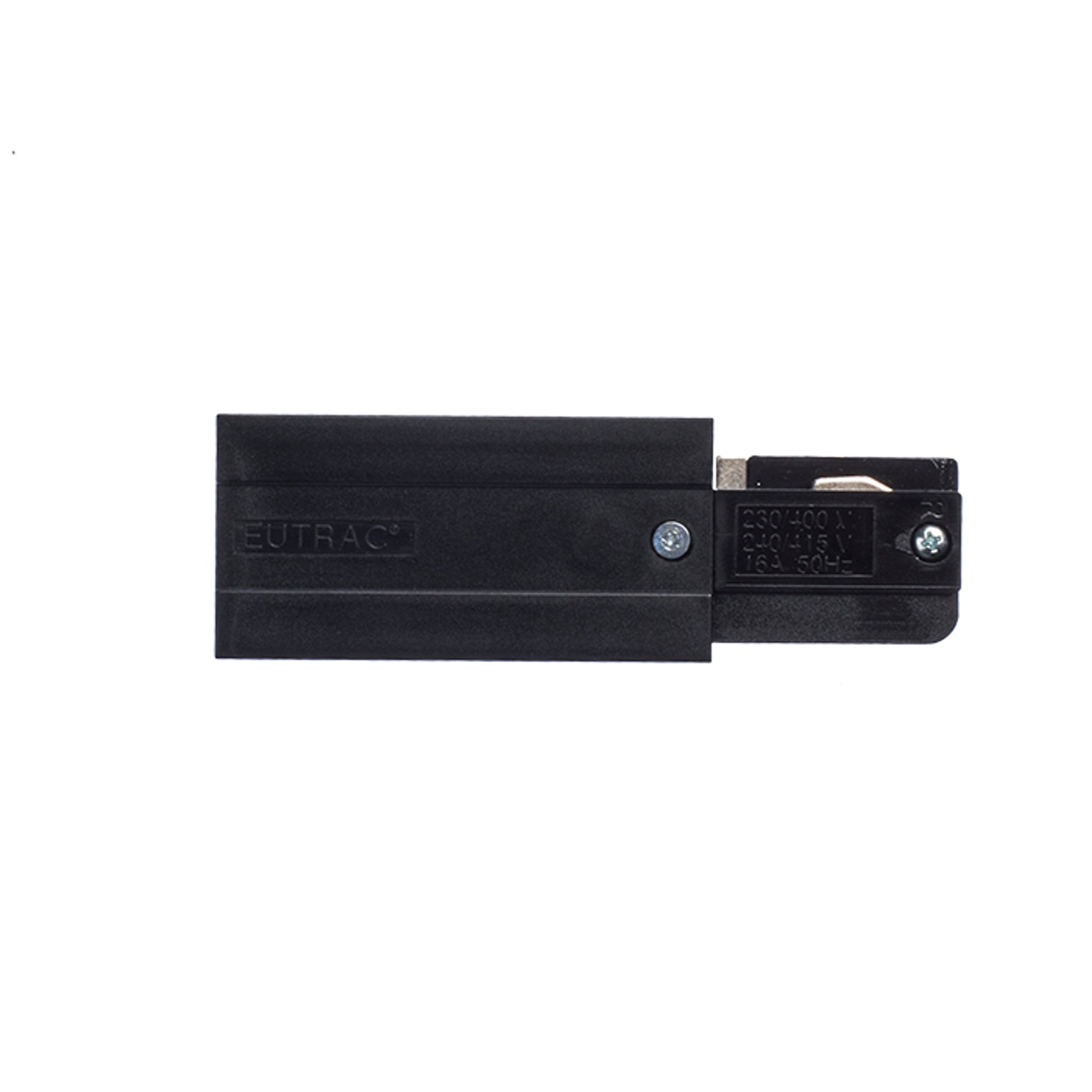 RENDL 3-circuit track system EUTRAC feed-in, polarity right black 230V  R11312 2