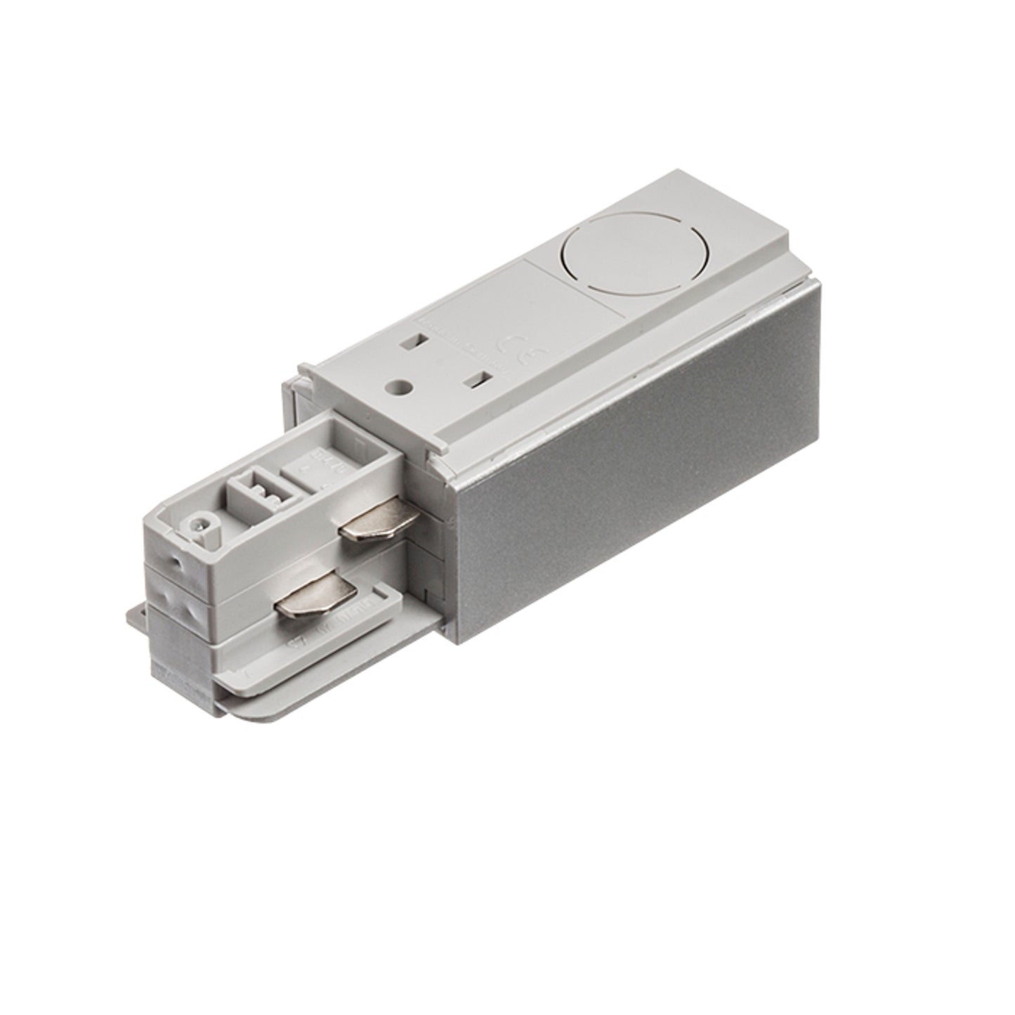 RENDL 3-circuit track system EUTRAC feed-in, polarity right silver grey  230V  R11313 3