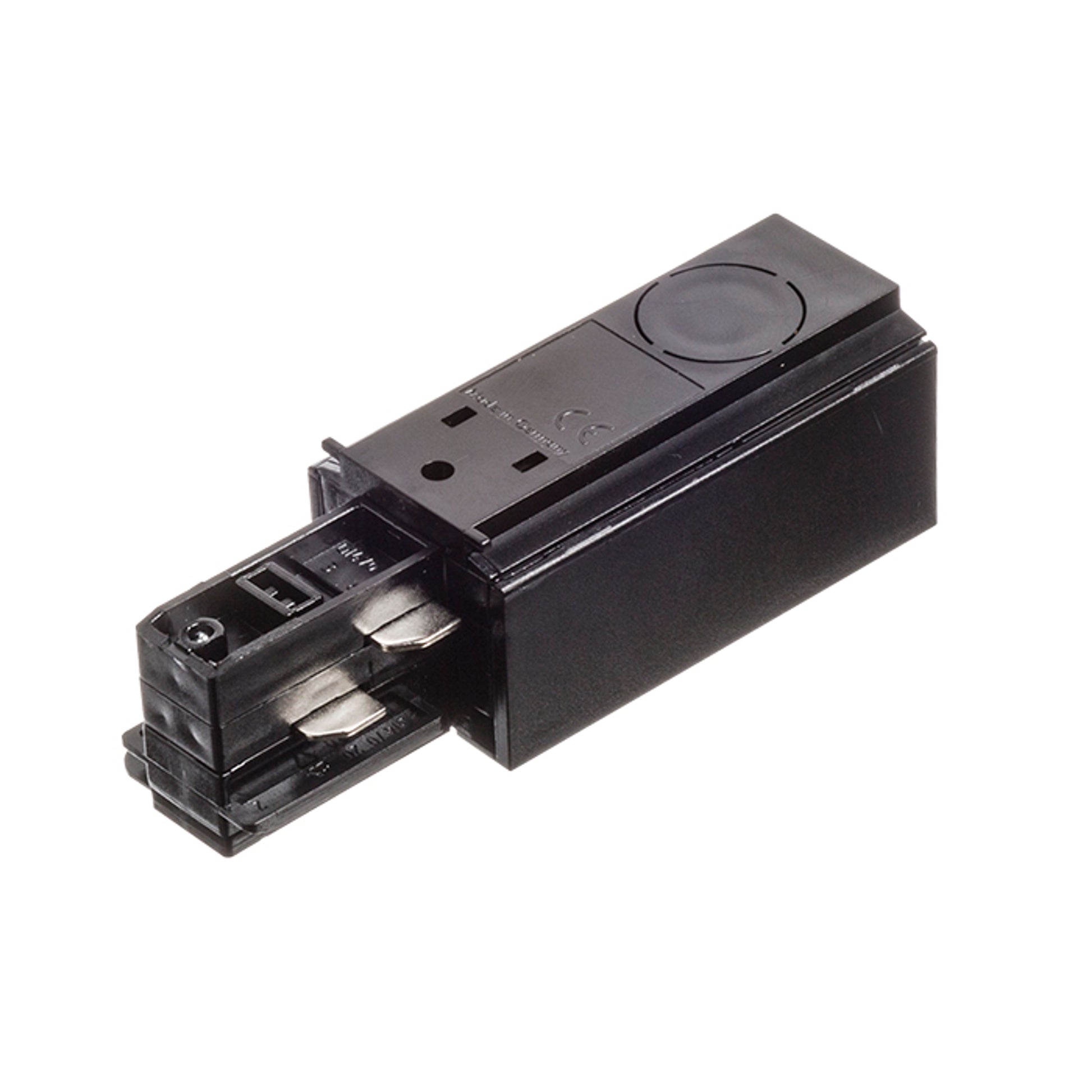 RENDL 3-circuit track system EUTRAC feed-in, polarity left black 230V  R11315 2
