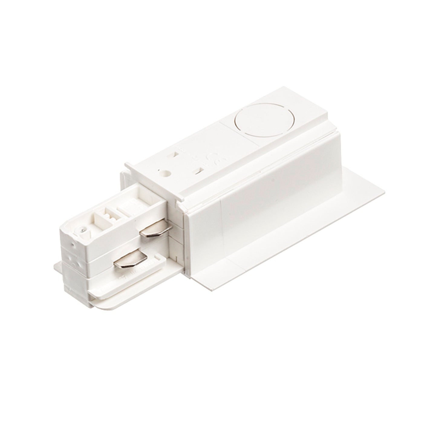 RENDL 3-circuit track system EUTRAC feed-in for recessed 3-circuit tracks, polarity left white  230V  R11342 3