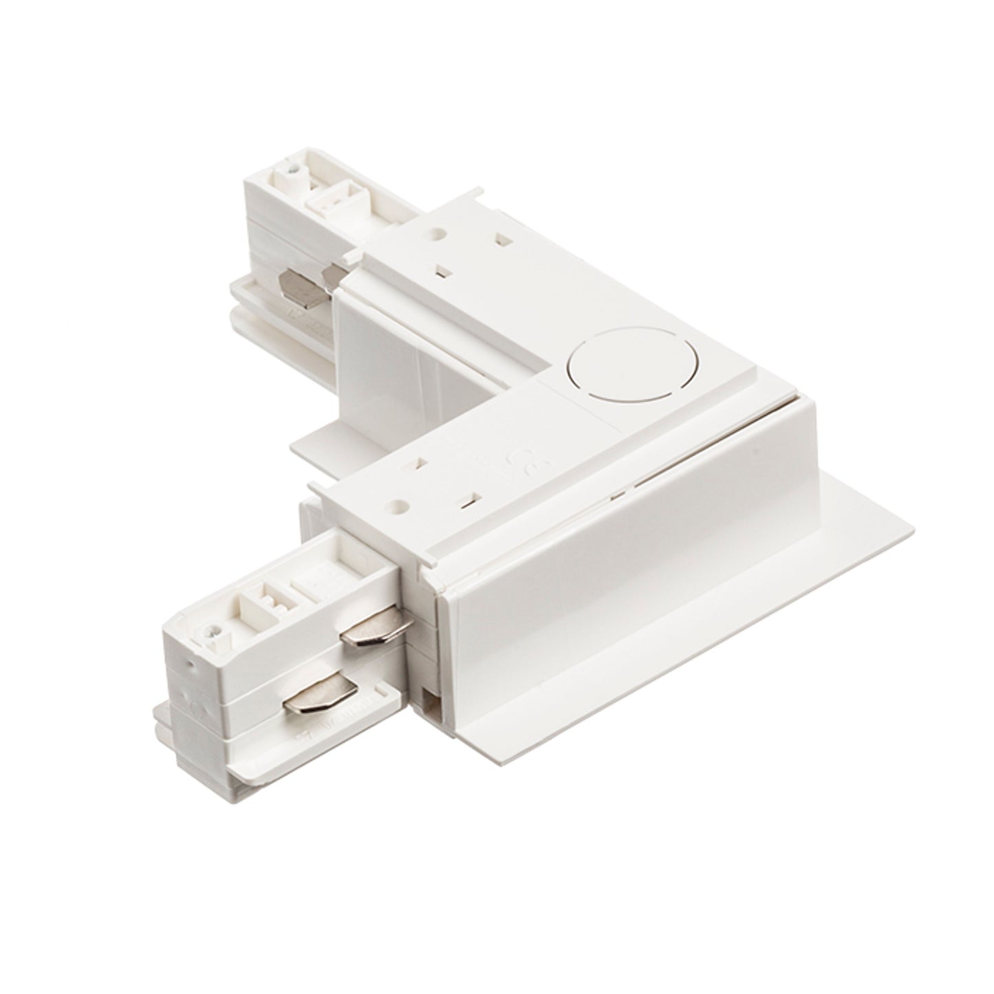 RENDL 3-circuit track system EUTRAC L connector for recessed 3-circuit tracks (outer polarity white  230V  R11344 2